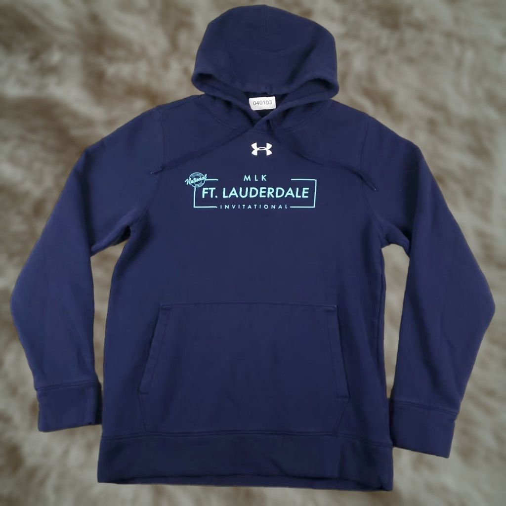 Under Armour Under Armour Hoodie Mens Small Blue Pullover Sweatshirt Mock Neck Long Sleeve Size US S / EU 44-46 / 1 - 1 Thumbnail