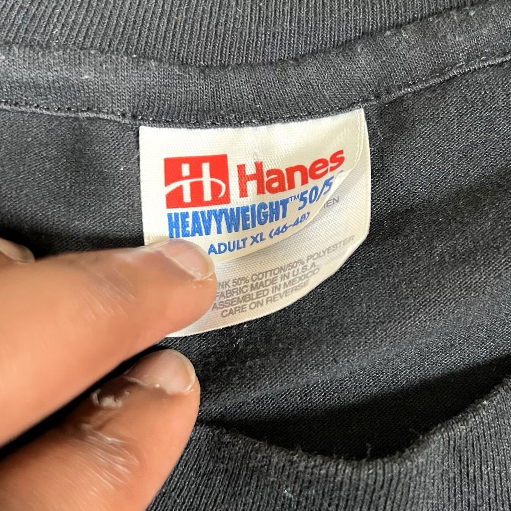 Hanes VINTAGE 90s American Veterans 51st Convention Hanes T-Shirt Army XL Black Mens Shirts Size US XL / EU 56 / 4 - 4 Thumbnail
