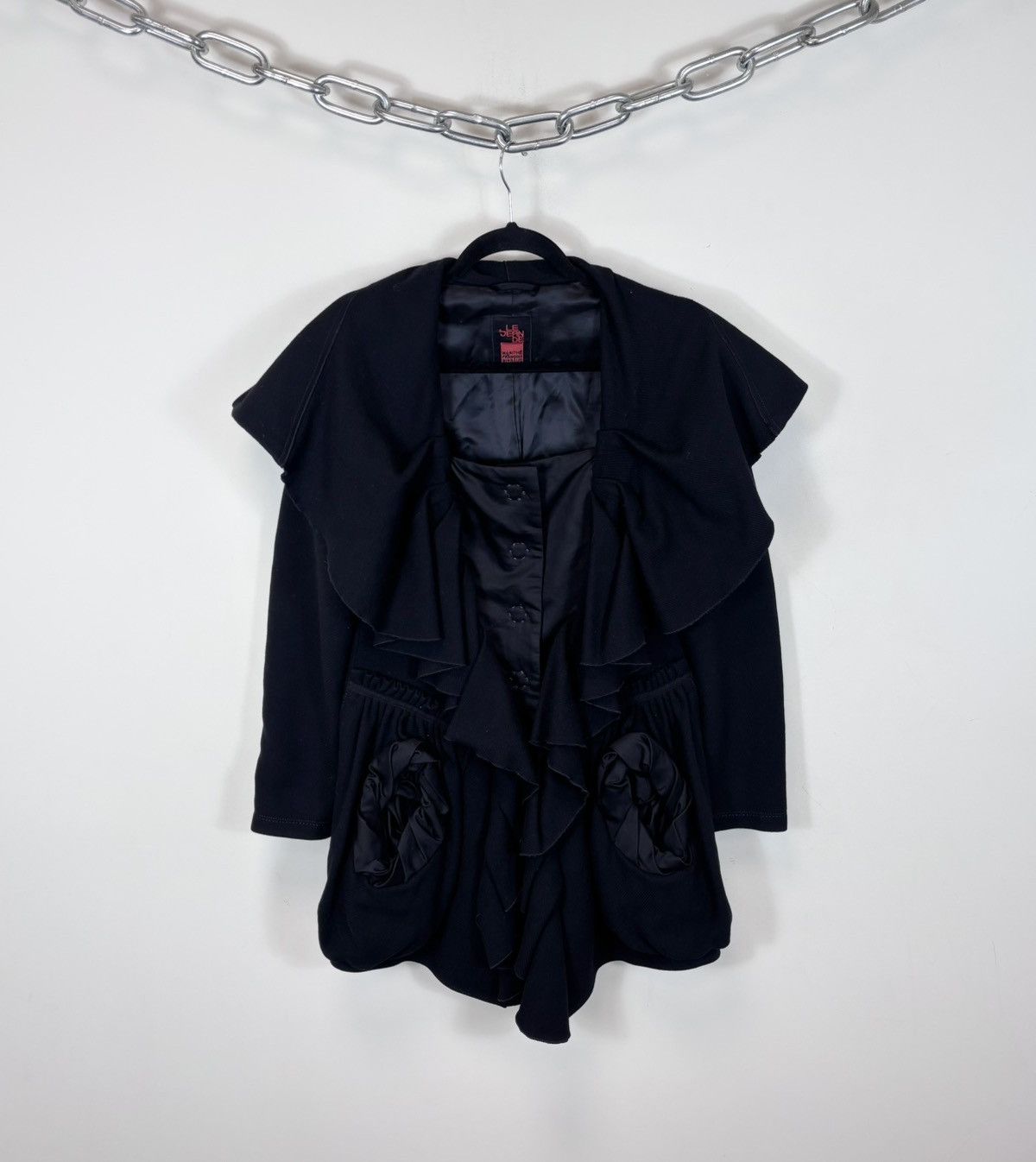 Marithe + Francois Girbaud Marithe Francois Girbaud Women’s Archival Ruffle Wool Coat Size S / US 4 / IT 40 - 1 Thumbnail