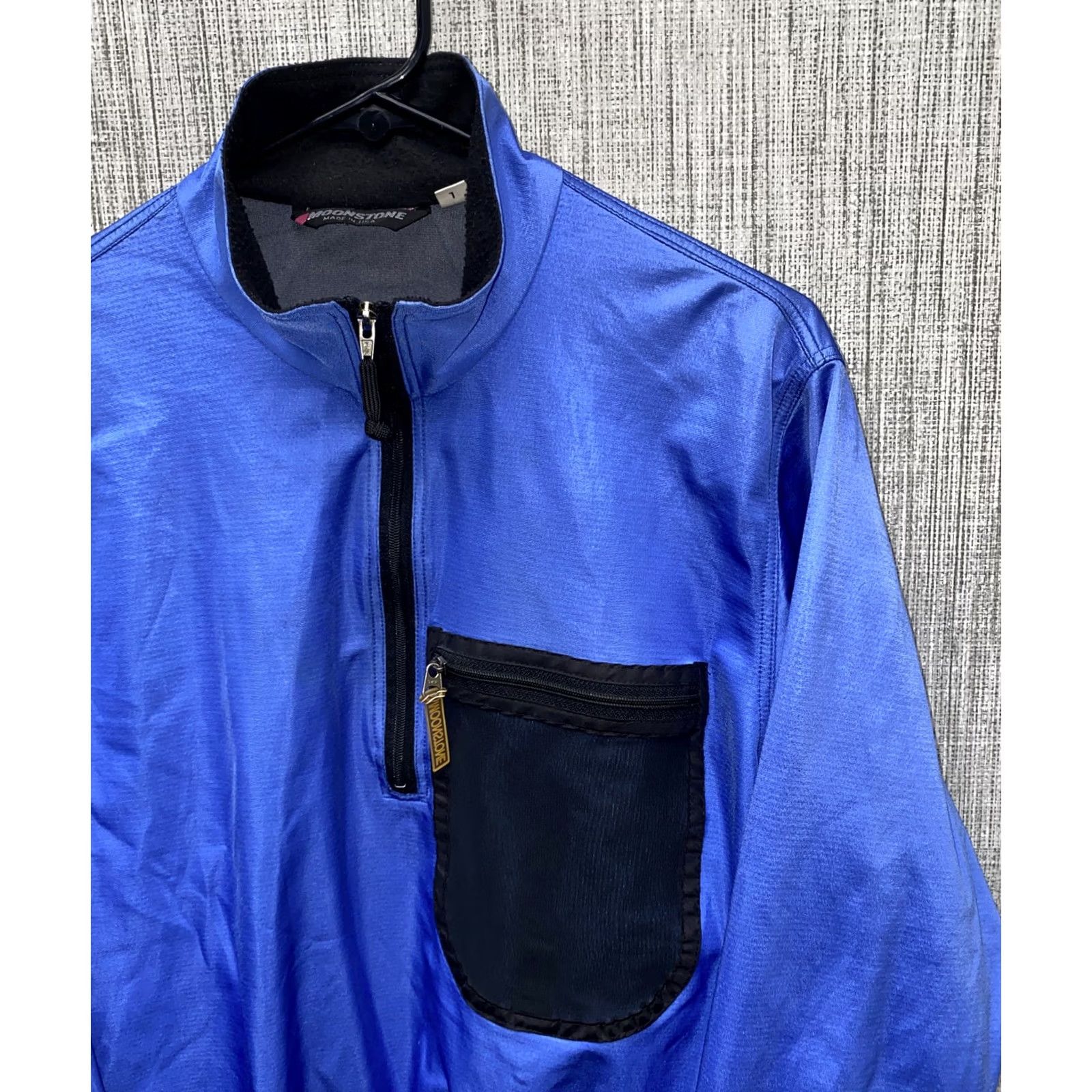 Vintage Moonstone Jacket Womens L Blue Women Black Nylon Zip Pullover Size Size L / US 10 / IT 46 - 2 Thumbnail