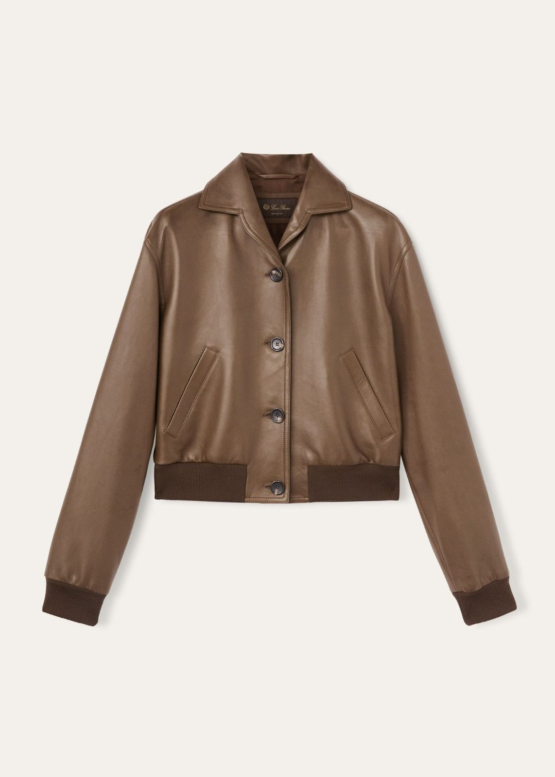 Loro Piana o1srvl11e0126 FAO9203 Short Bomber Jacket in Brown Size L / US 10 / IT 46 - 1 Thumbnail