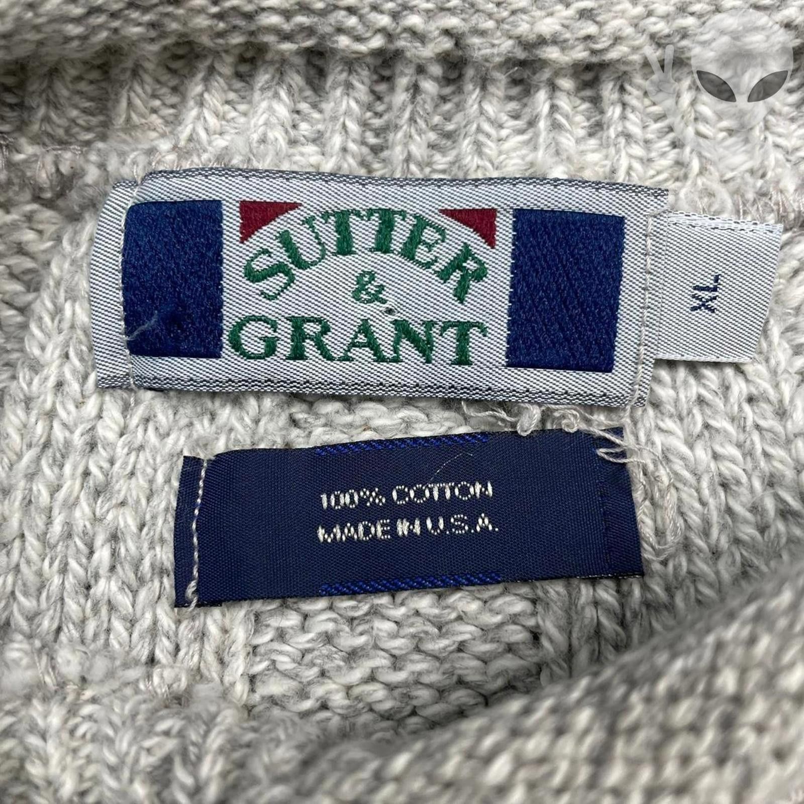 Other Vintage Knit Sweater Extra Large Cream 80s USA Pullover Size US XL / EU 56 / 4 - 3 Thumbnail
