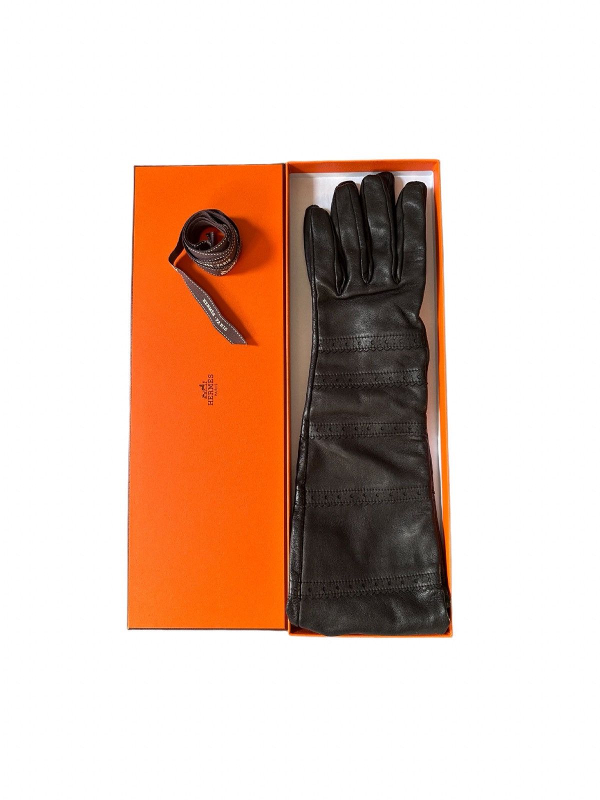 Hermes Hermès Black Lambskin Opera Gloves – Size 8 Size ONE SIZE - 1 Thumbnail