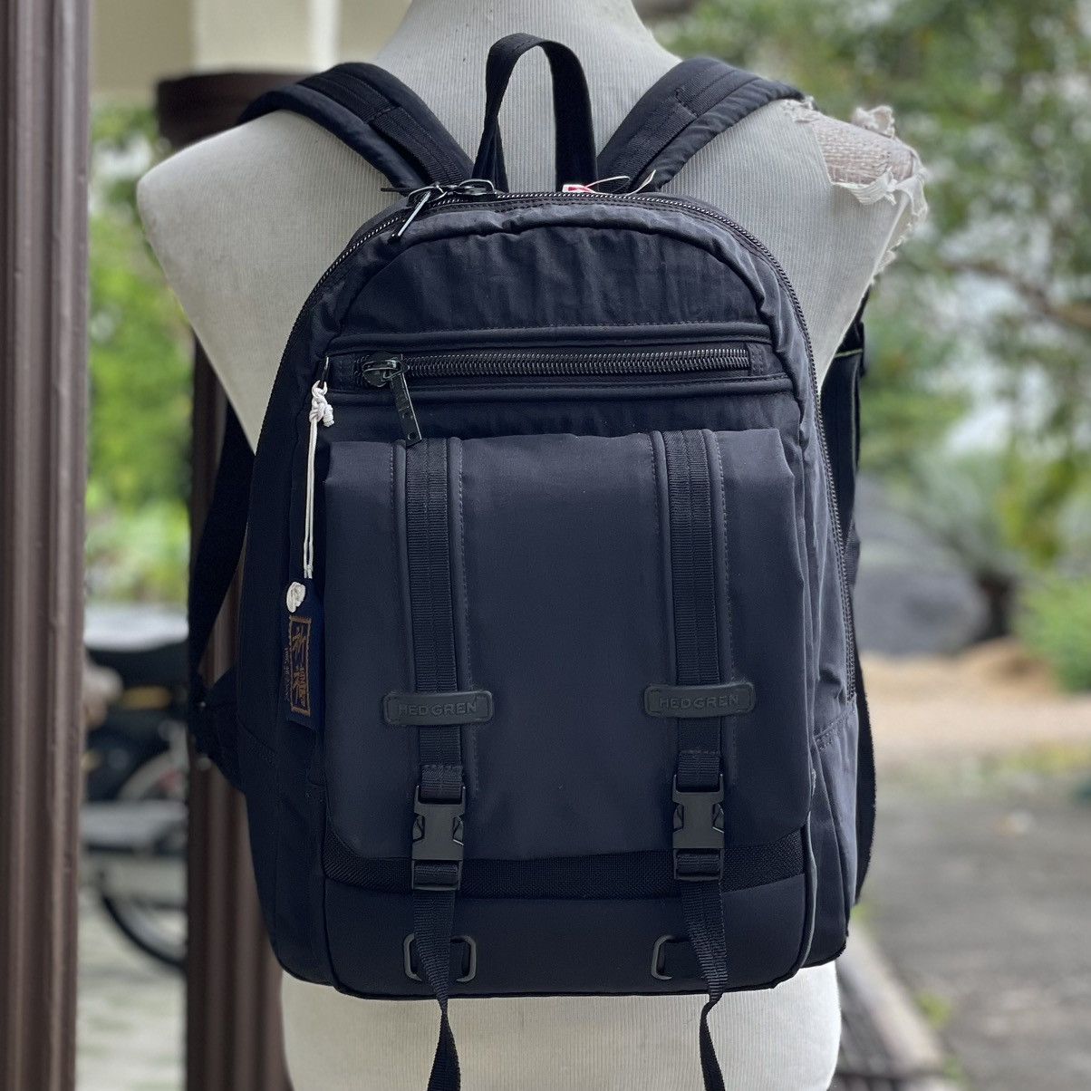 Japanese Brand ❗️Outdoor Gear Style Hedgren Multi-Pocket Black Backpack Size ONE SIZE - 2 Thumbnail