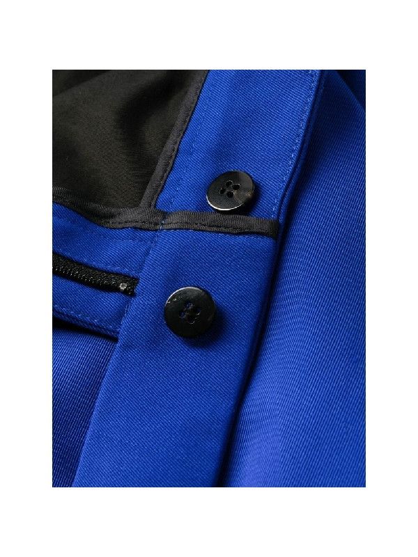 Saint Laurent Paris o1s1wg111024 Loose-Fit Pants in Gabardine in Blue Size 25" / US 0 / IT 36 - 3 Thumbnail