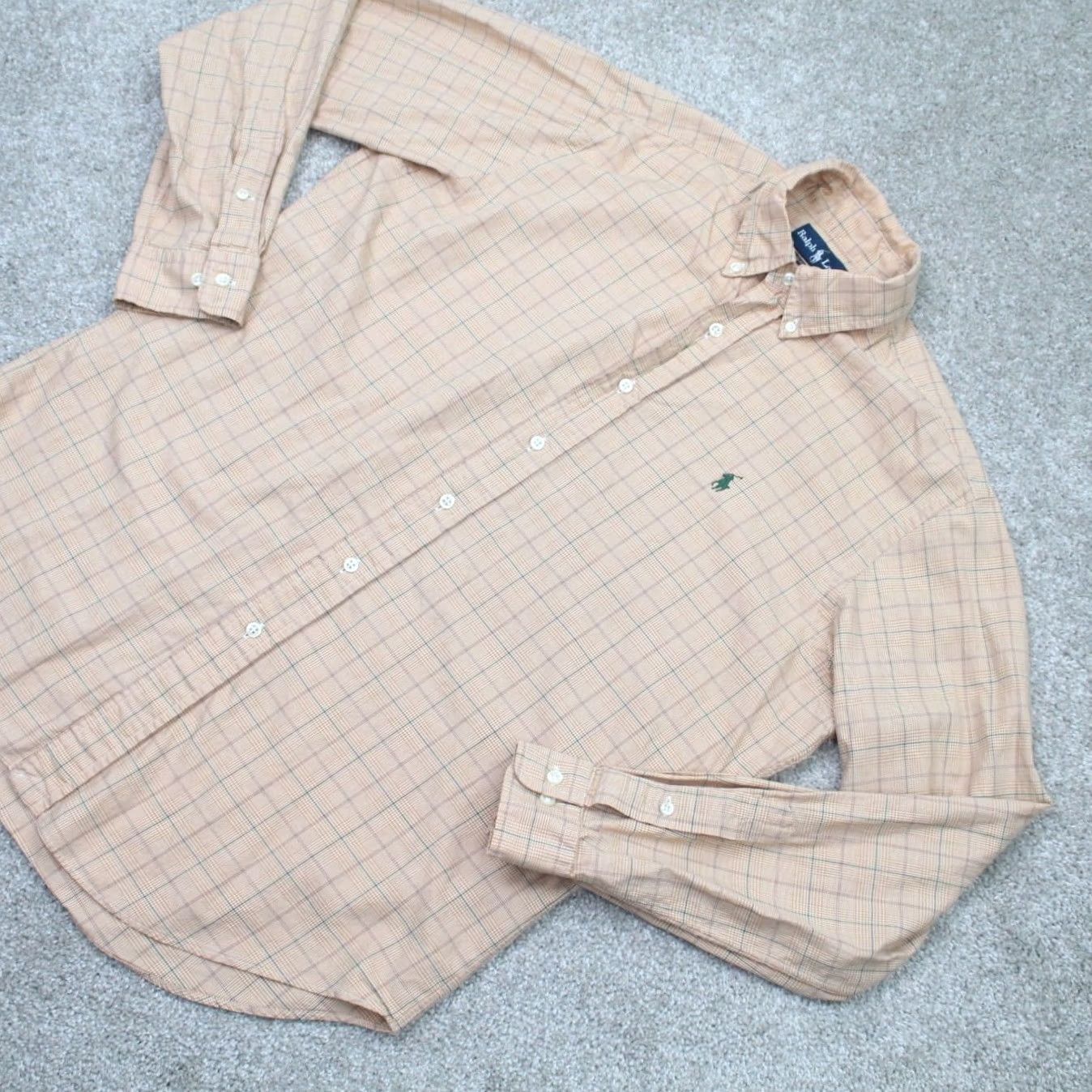 Ralph Lauren Ralph Lauren Shirt Mens 16 34/35 Orange Classic Fit 100% Cotton Long Sleeve Dress Shirt Mens Size US L / EU 52-54 / 3 - 3 Thumbnail