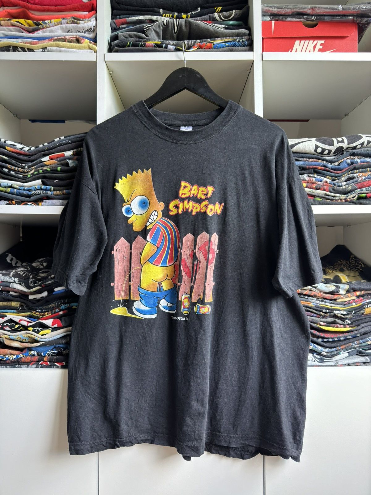 The Simpsons × Vintage Vintage 90s The Simpsons Bart Peeing Graphic Tee Size US L / EU 52-54 / 3 - 6 Thumbnail