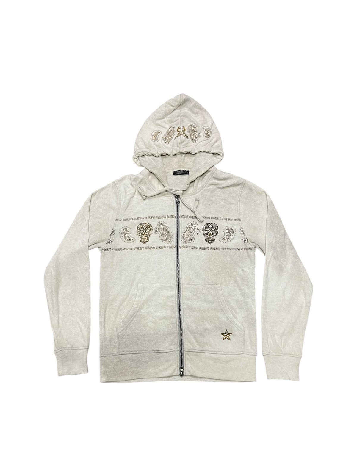 291295=Homme 2000s 291295=HOMME SKULL FLEECE ZIPPER HOODIE RARE Size US S / EU 44-46 / 1 - 1 Thumbnail