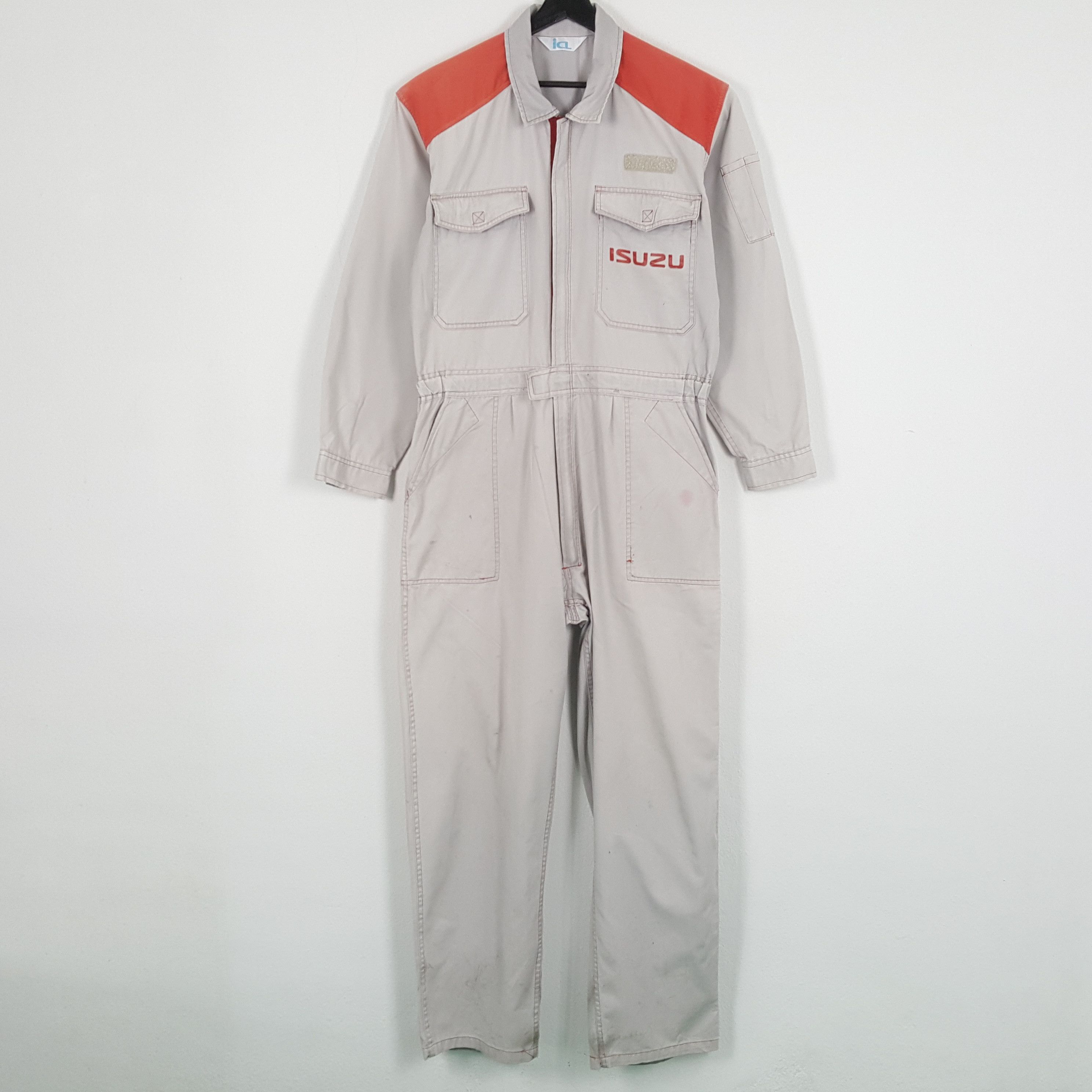 Vintage ISUZU Japanese Motorsports Workwear Coverall Jacket Size US L / EU 52-54 / 3 - 4 Thumbnail