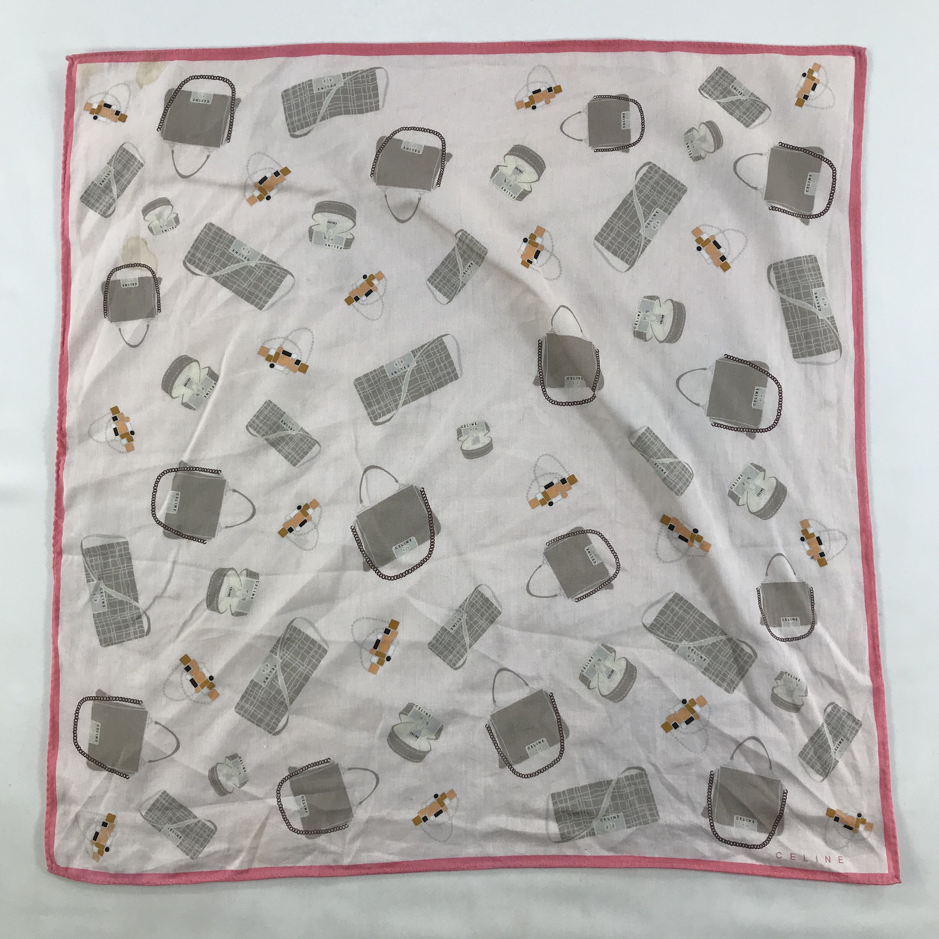 Celine × Vintage Celine Bandana / Handkerchief / Neckerchief - S1713 Size ONE SIZE - 1 Thumbnail