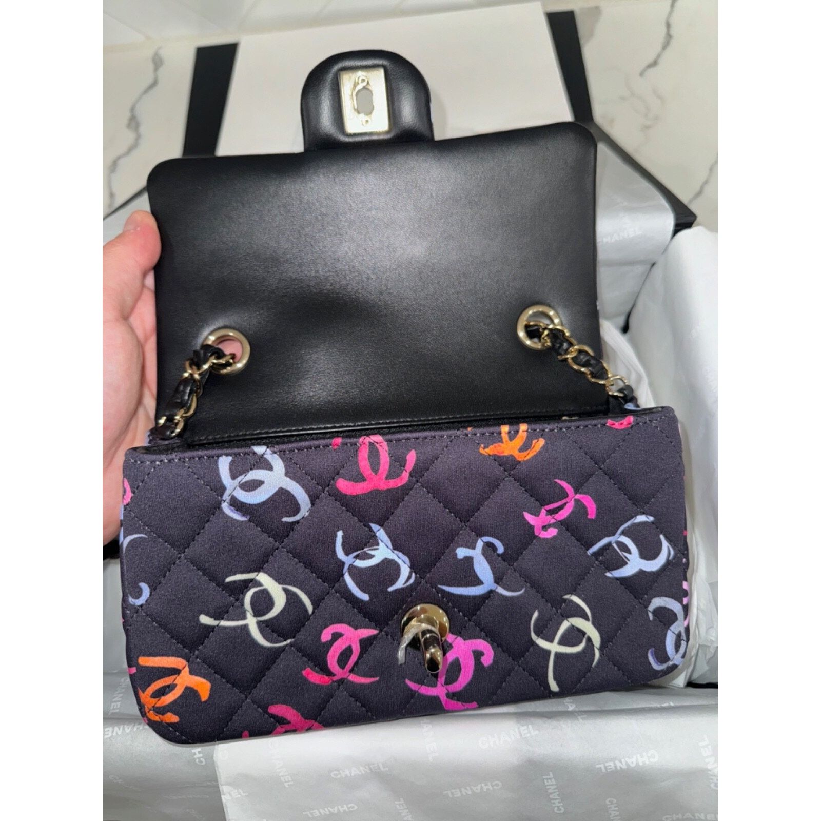 Chanel Chanel Logo Mini Flap Rectangle CC Shoulder Crossbody Bag Size ONE SIZE - 16 Thumbnail