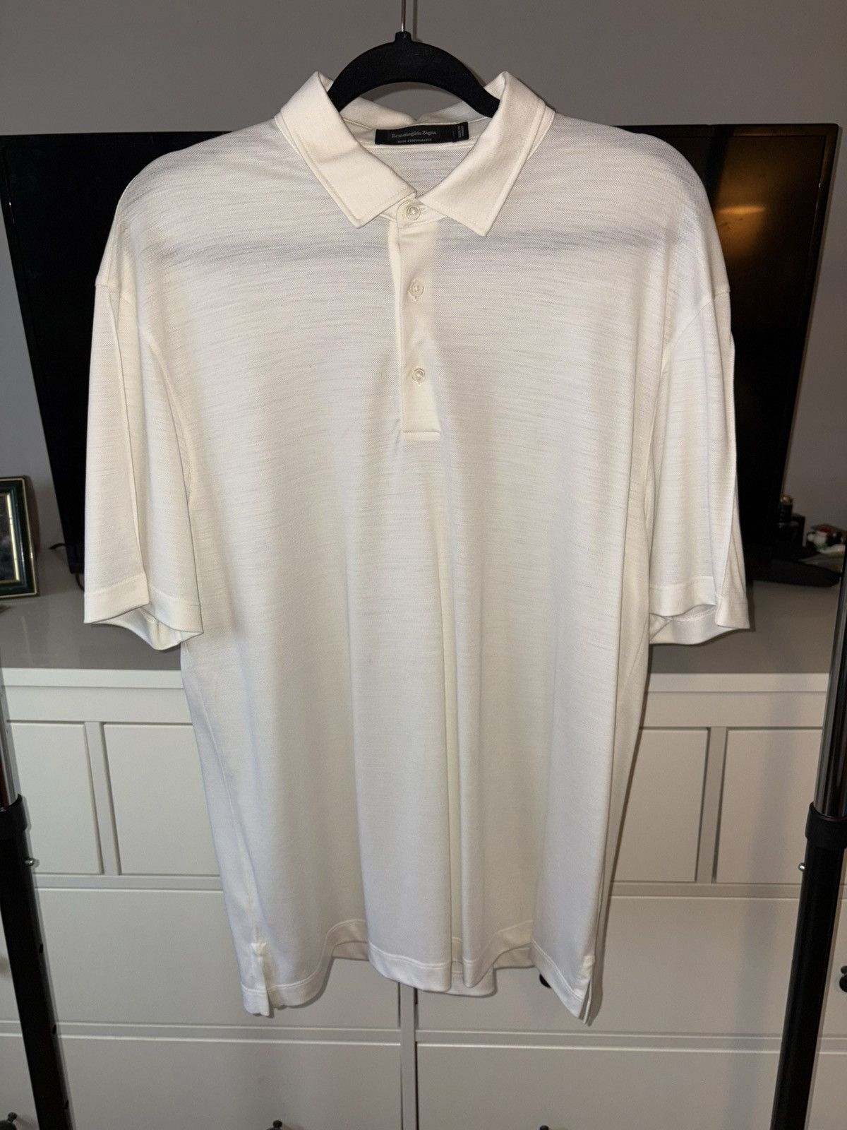 Ermenegildo Zegna Ermenegildo Zegna White Polo Size US L / EU 52-54 / 3 - 1 Thumbnail