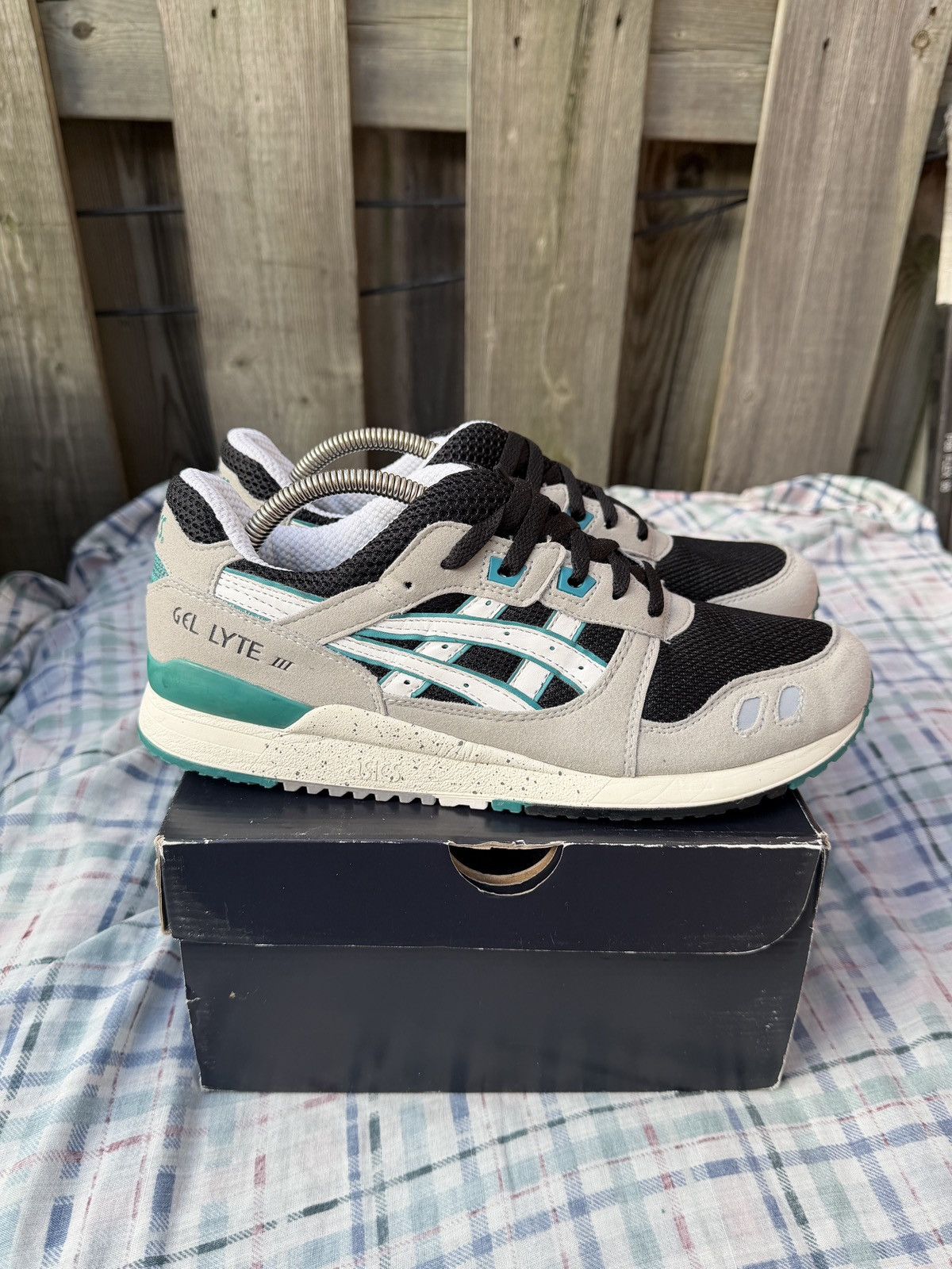 Asics Asics Gel Lyte 3 Grey Black White Mint Size US 9.5 / EU 42-43 - 1 Thumbnail