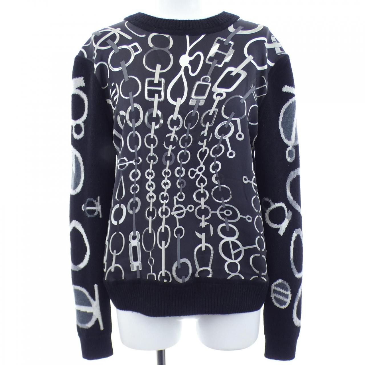 Hermes Hermes Hermes DO RE BOUCLES silk cashmere knitwear Textile Tops DUTY FREE for USA Size ONE SIZE - 1 Thumbnail