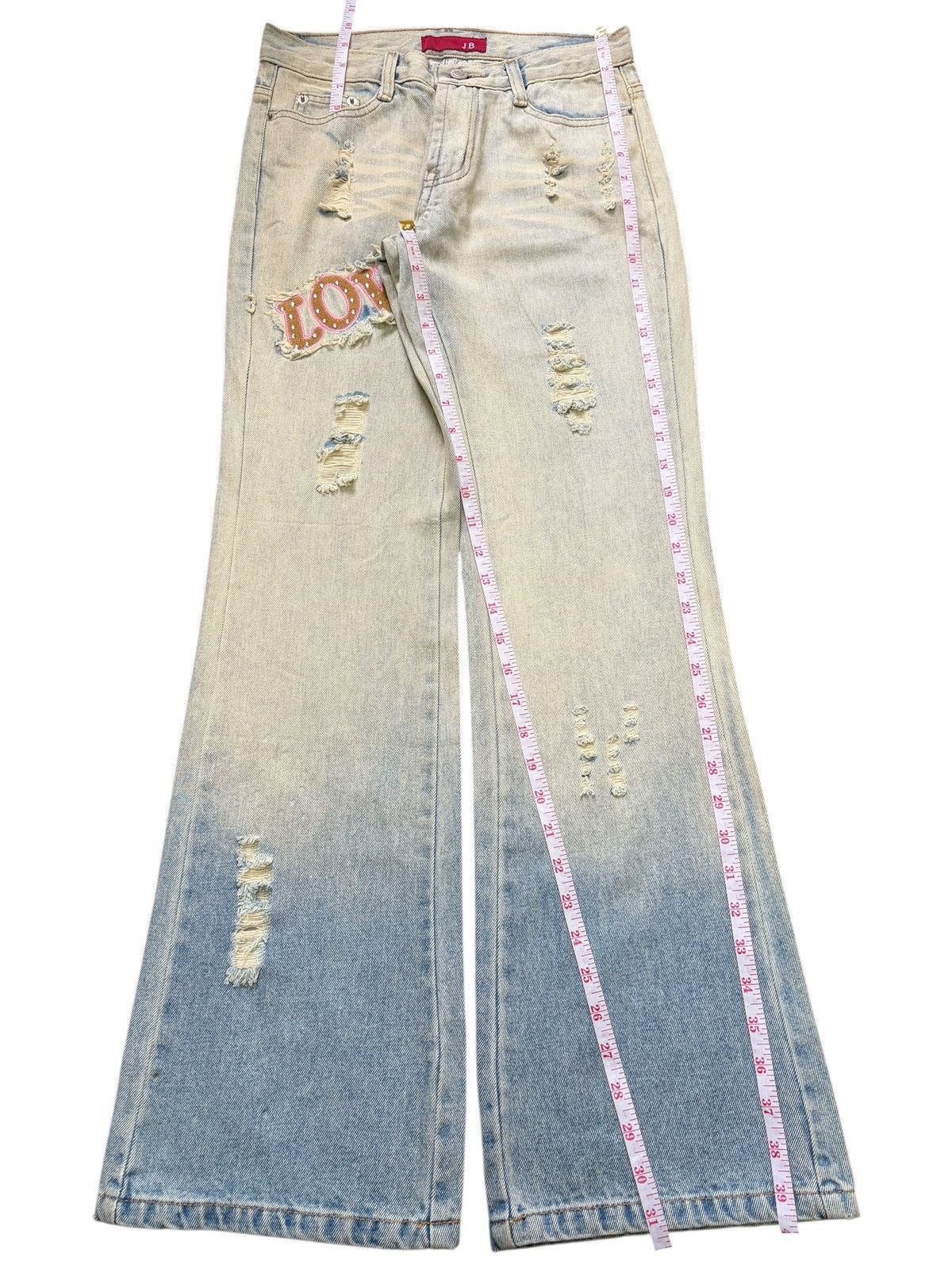 Hysteric Glamour Vintage Japanese Brand Embellished Distress Flare Jeans Size 28" / US 6 / IT 42 - 7 Thumbnail