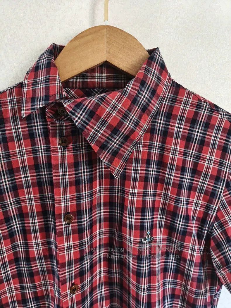 Vivienne Westwood Vivienne Westwood Red Plaid Short Sleeve Shirt. Size US M / EU 48-50 / 2 - 8 Thumbnail