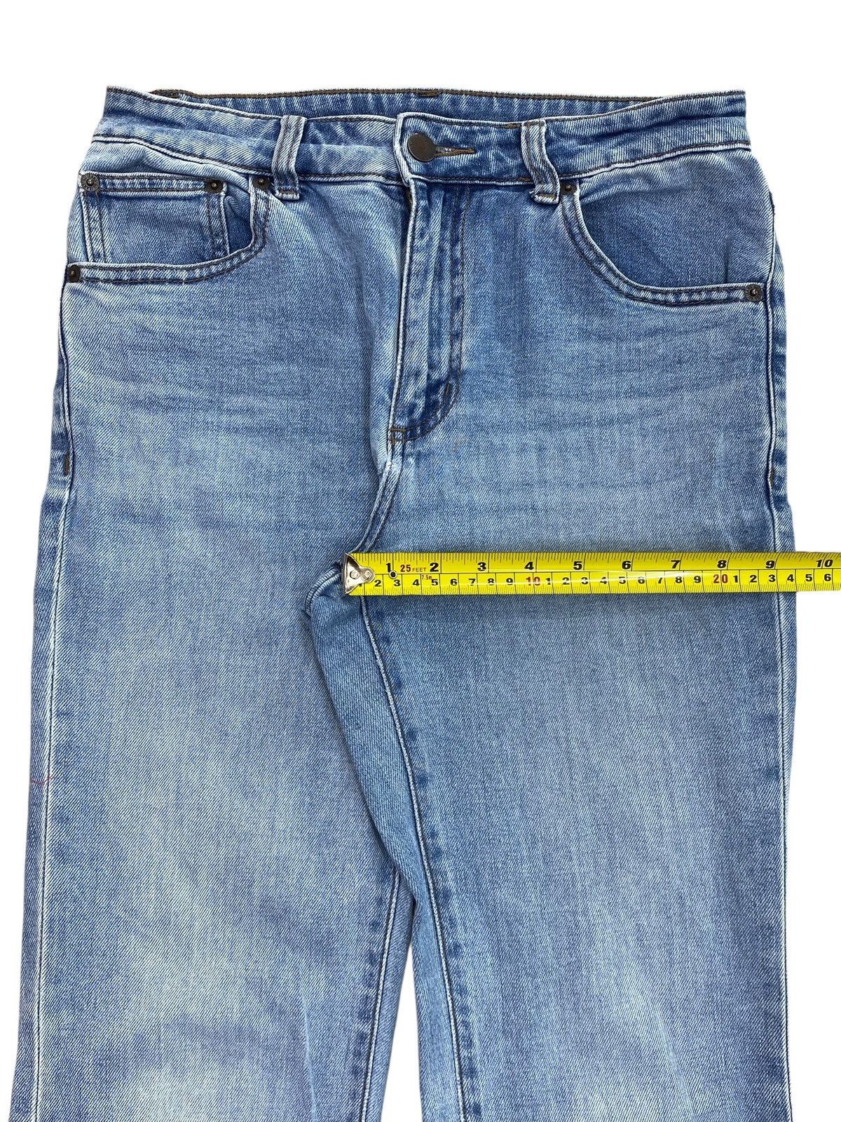 GU Gu Brand Faded Blue Wash Style Flare Jeans Size US 28 / EU 44 - 9 Thumbnail
