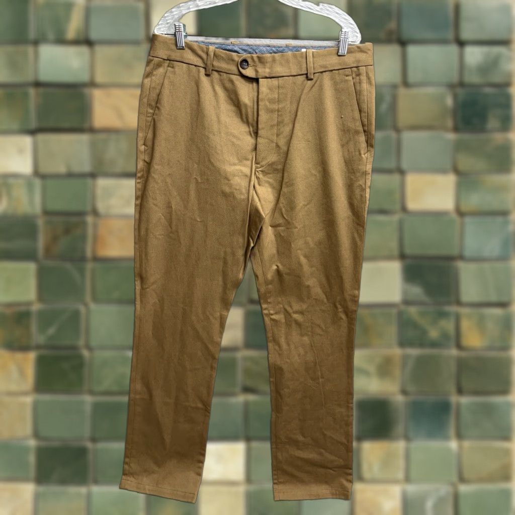 GUSTIN Men Pants 36x36 Cotton Canvas Formal Dress Trousers