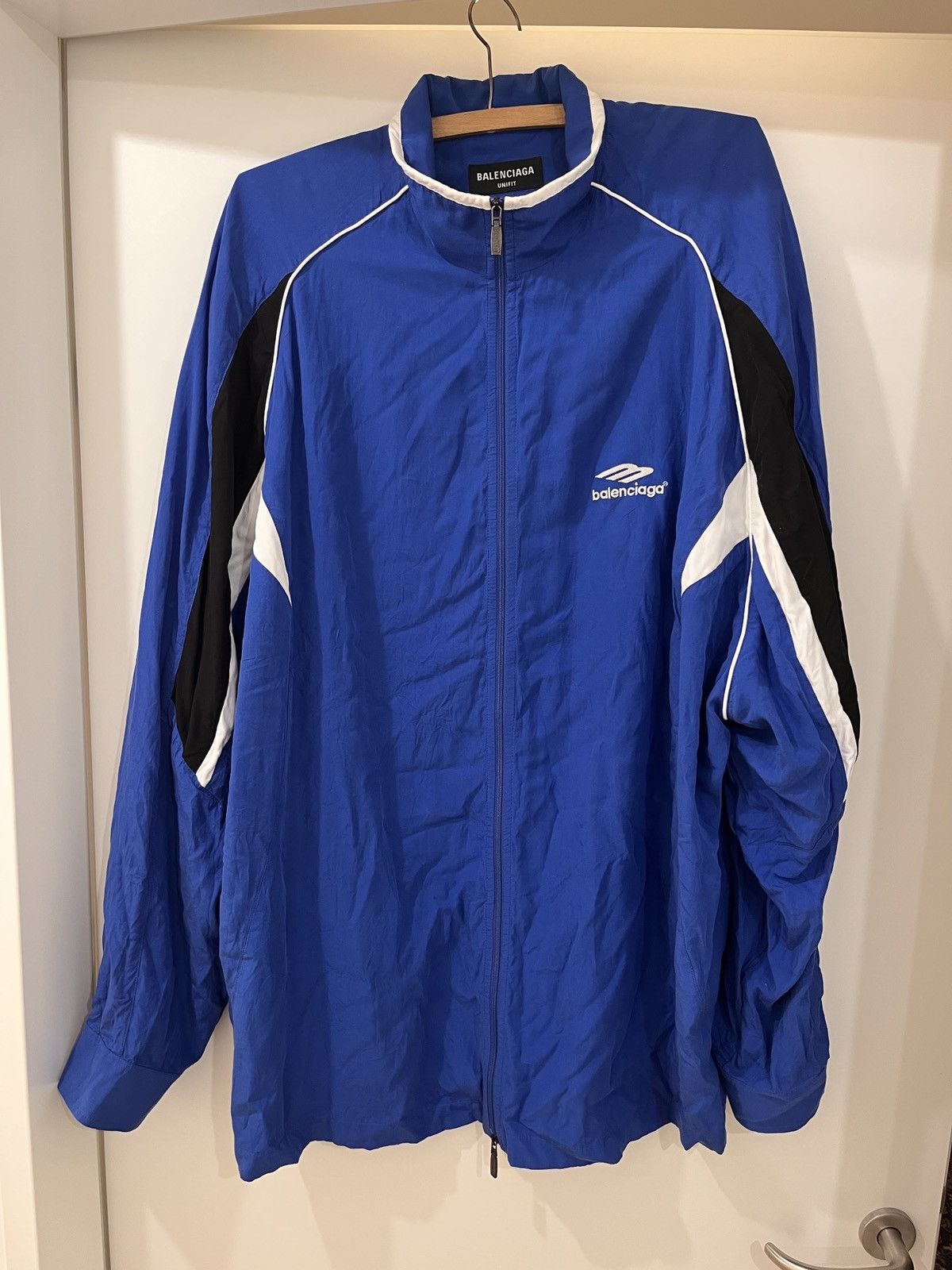 image of Balenciaga Sports Icon Shirt Jacket in Blue, Men's (Size XL)