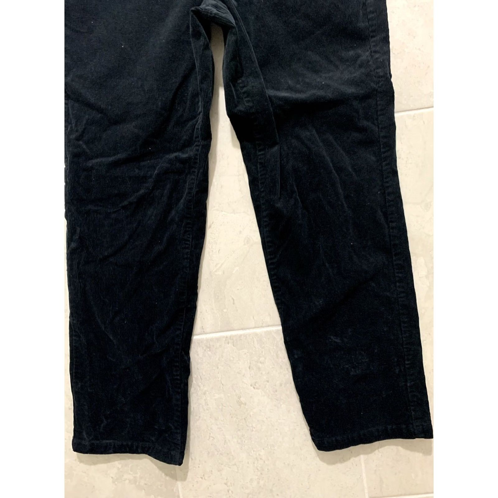 Vintage VINTAGE? No. Refocus: Women's 10P Appleseed's Black Corduroy Pants 30x28 Petites Straight Leg Jeans? Size 32" / US 10 / IT 46 - 3 Thumbnail