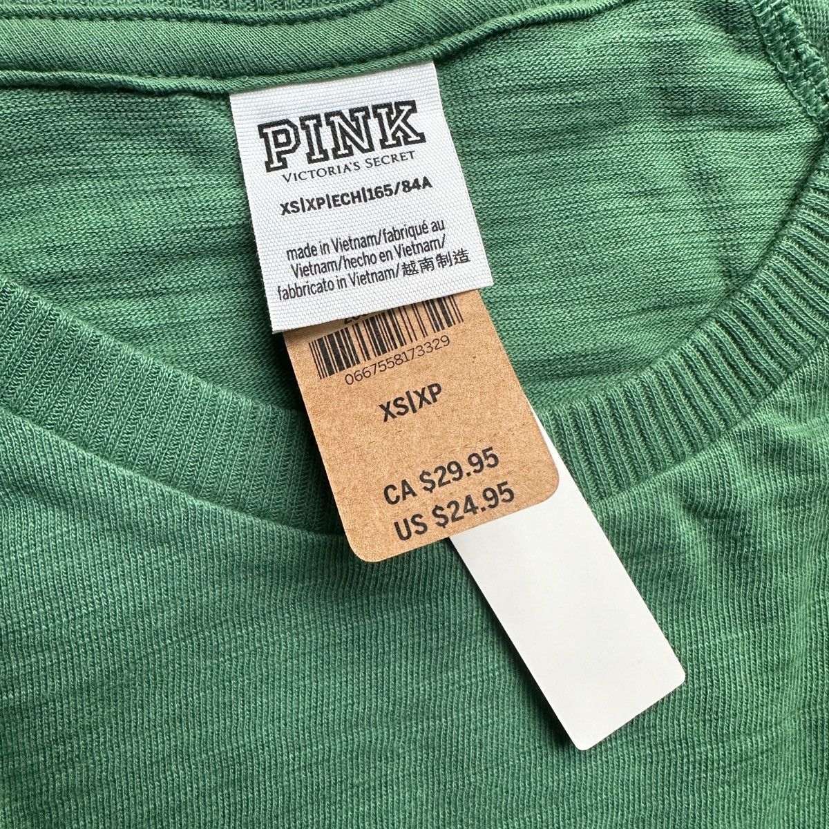 Victoria's Secret Victoria’s Secret PINK Cropped Ribbed Tee XS Size XS / US 0-2 / IT 36-38 - 5 Thumbnail
