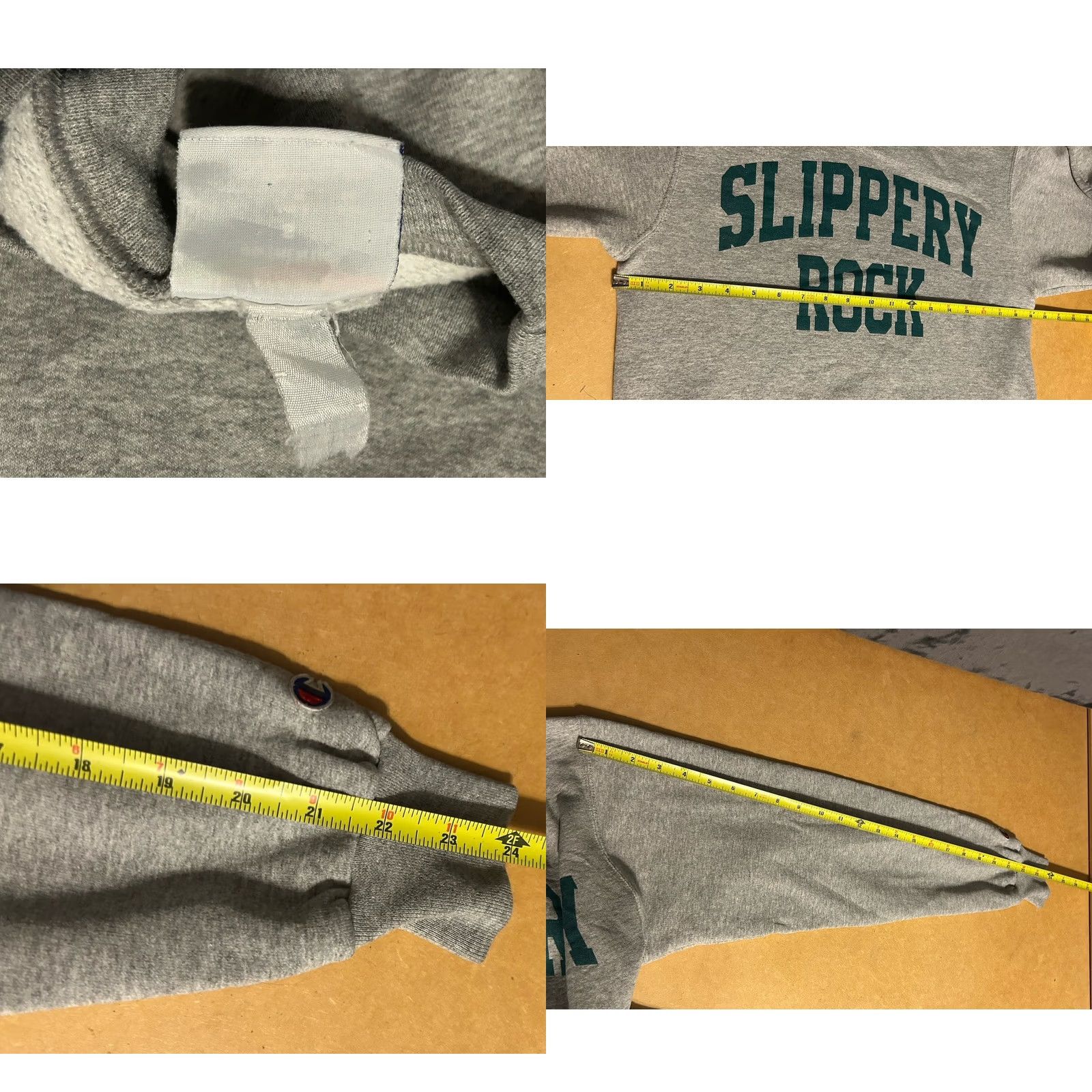 Champion VINTAGE Champion Sweatshirt Adult Small Heather Gray Slippery Rock University Logo Pullover Knit Crew Neck Long Sleeve Size US S / EU 44-46 / 1 - 8 Thumbnail