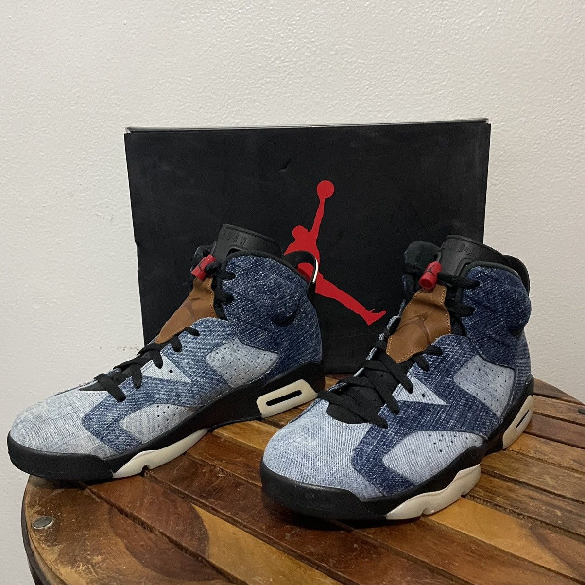 Jordan Brand × Nike Nike Air Jordan 6 Retro Washed Denim Mens US Size 11.5 Size US 11.5 / EU 44-45 - 5 Thumbnail