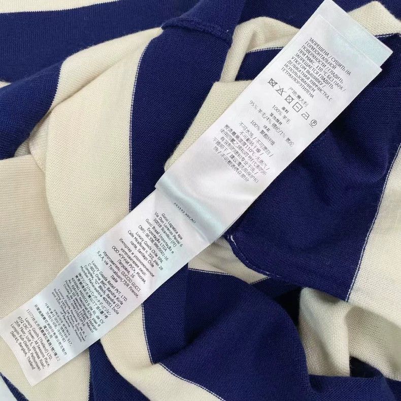 Gucci Gucci Blue and white striped logo embroidered short-sleeve Size XS / US 0-2 / IT 36-38 - 5 Thumbnail