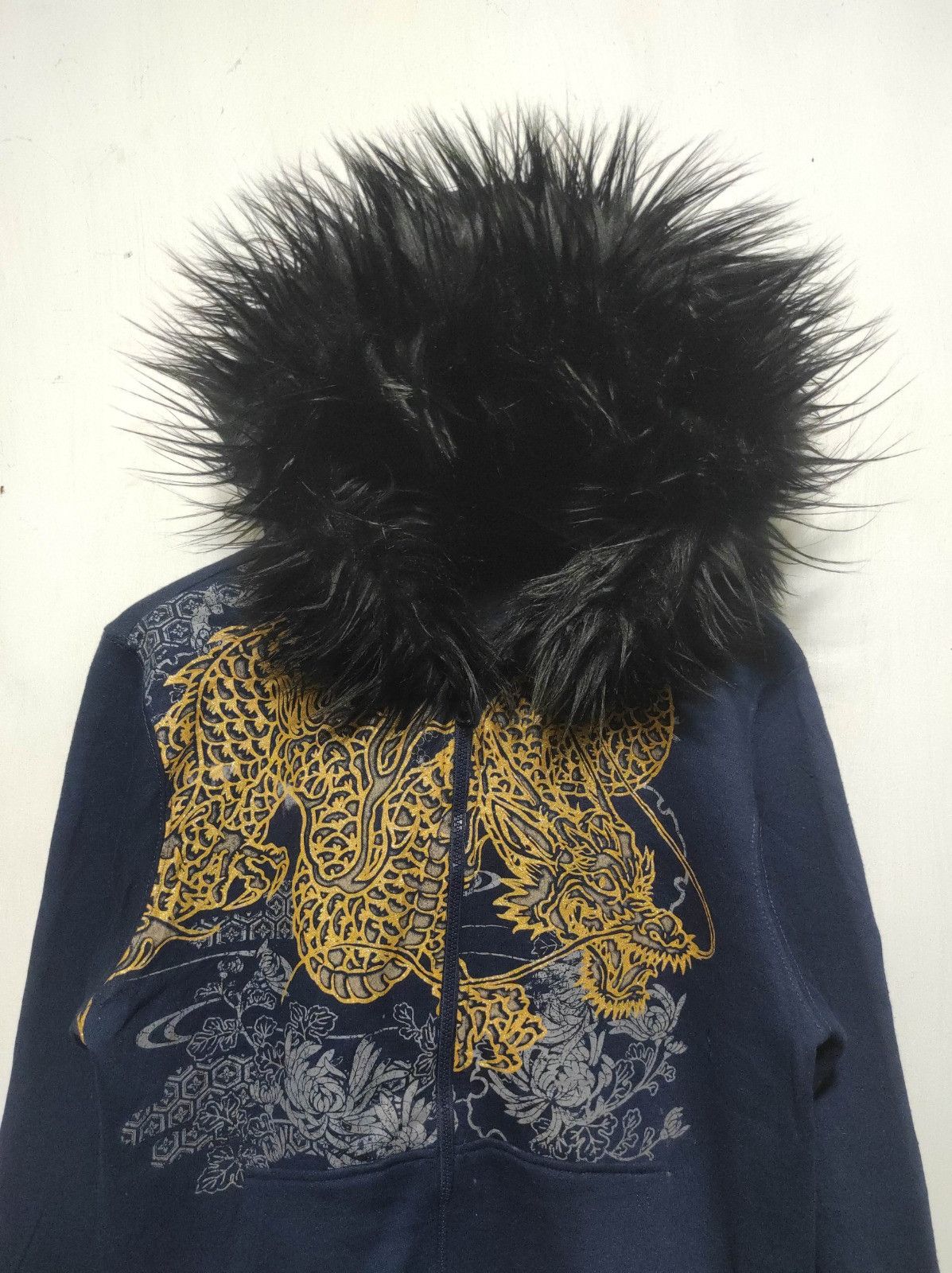 Japanese Brand Oblo Sukajan Dragon zip fur hoodie ifsix LGB style Size US M / EU 48-50 / 2 - 4 Thumbnail