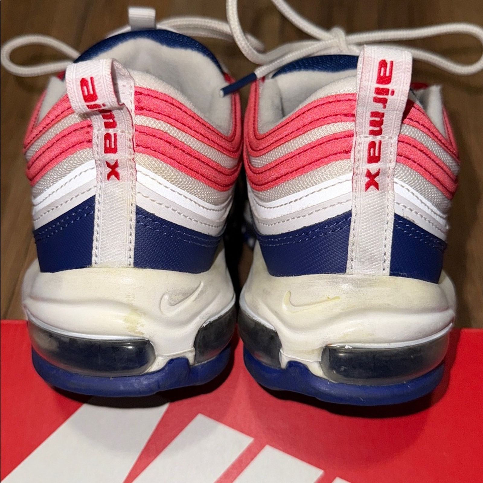 Nike Nike Air Max 97 USA White University Red Size US 9.5 / EU 42-43 - 4 Thumbnail