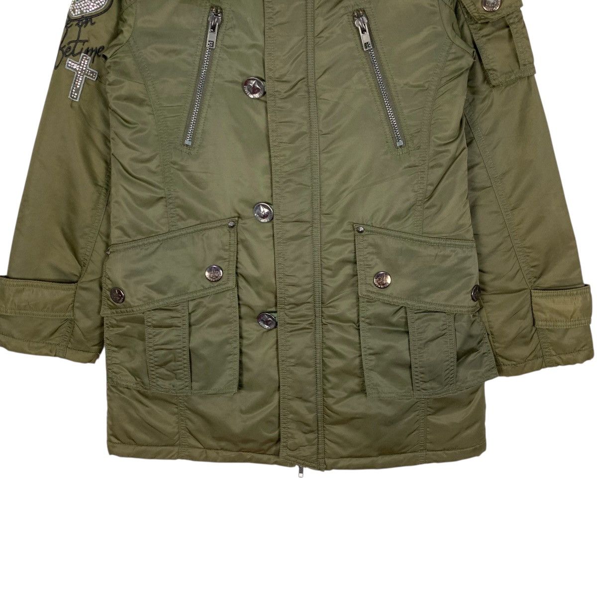 If Six Was Nine Vintage Ghost Of Harlem Parka Jacket FauxFur Hoodie Military Size US S / EU 44-46 / 1 - 6 Thumbnail
