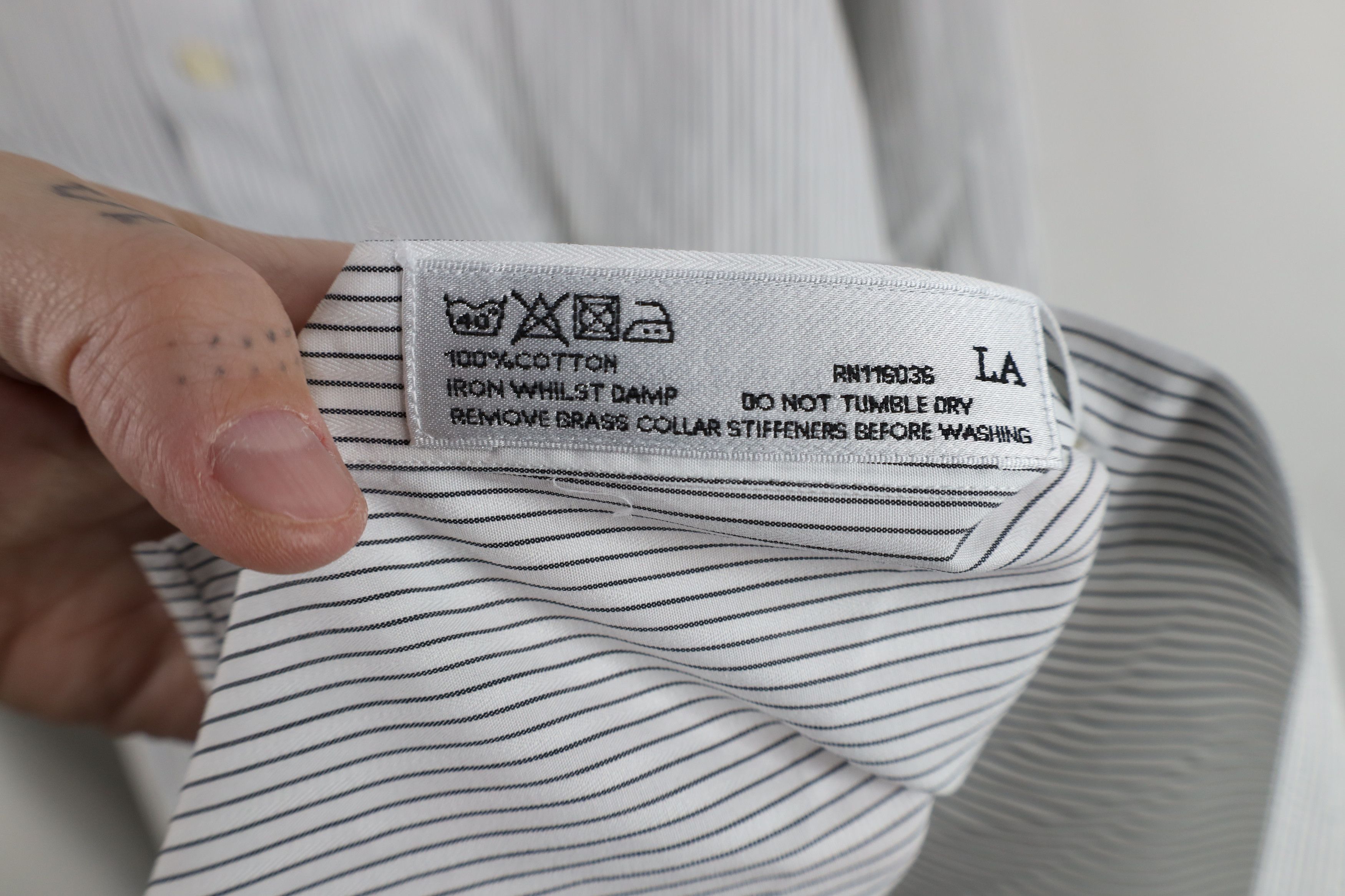Charles Tyrwhitt Charles Tyrwhitt Fit Pinstriped Collared Button Shirt Cotton Size US M / EU 48-50 / 2 - 10 Thumbnail