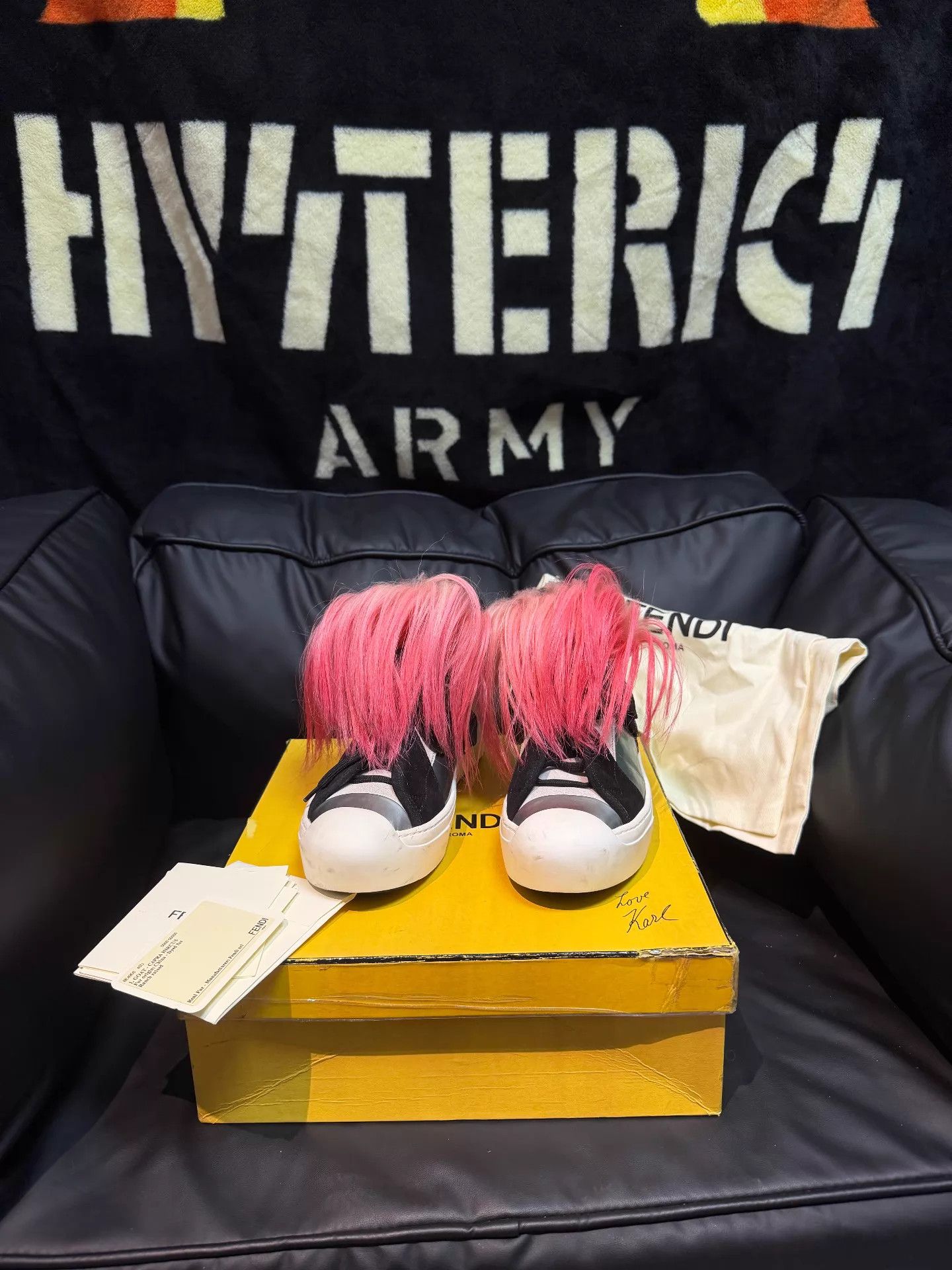 Fendi Fendi Pink Fur Karl Lagerfeld Sneaker 40 Size US 7 / EU 40 - 3 Thumbnail