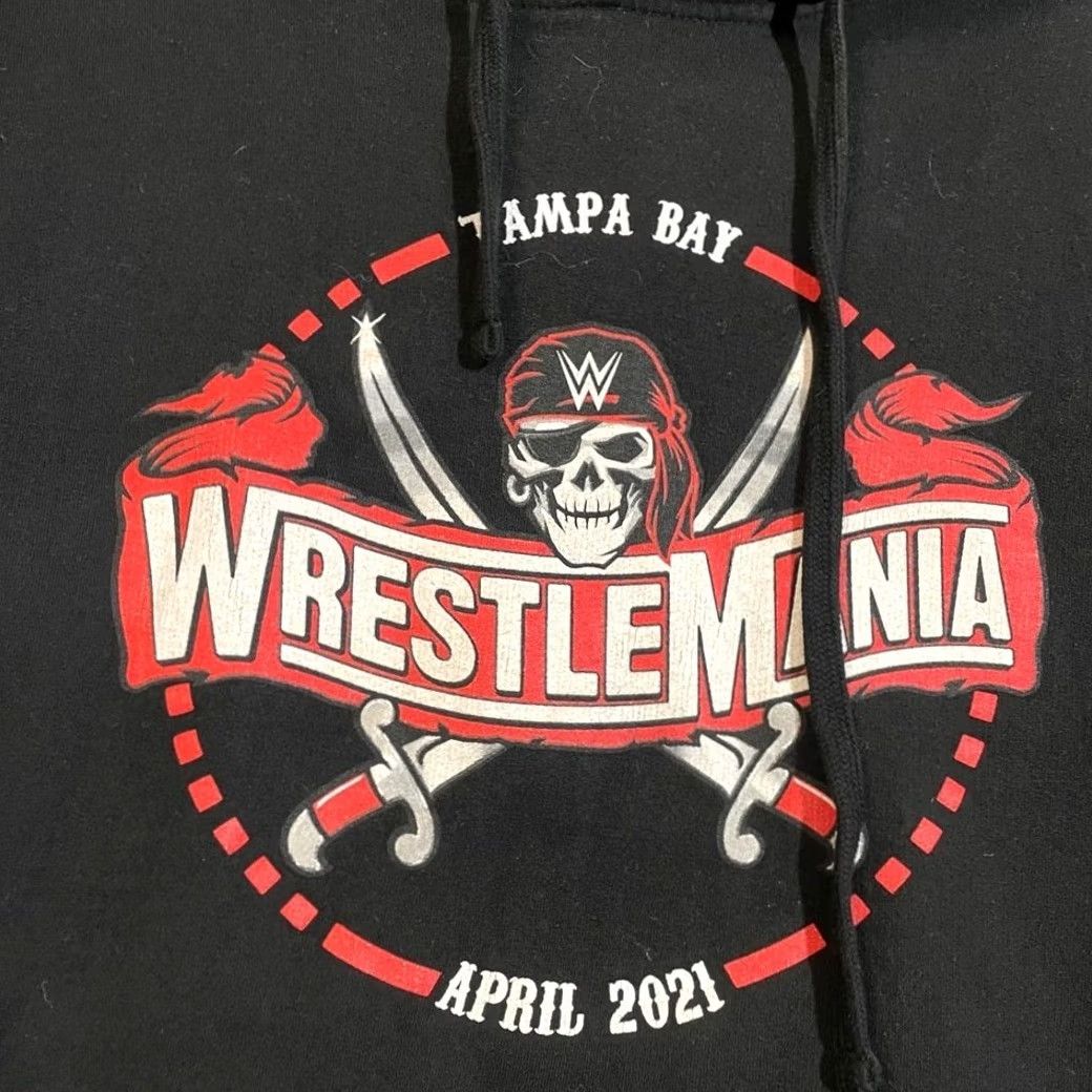 Vintage WWE WrestleMania Tampa Bay Graphic Black Pullover Hoodie Men XL Size US XL / EU 56 / 4 - 2 Thumbnail