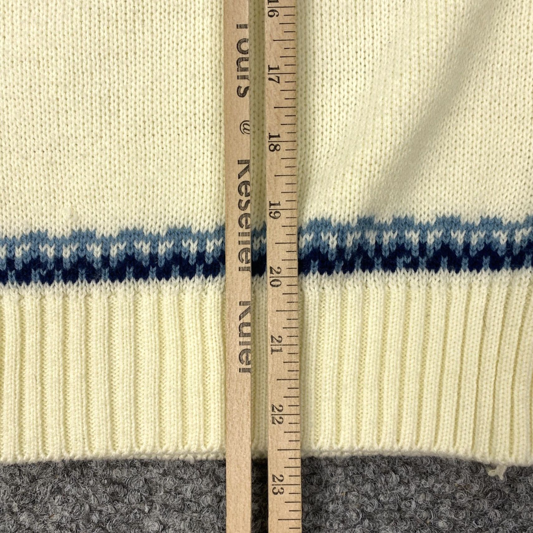 Vintage VINTAGE Sigallo Sweater Women’s Crew Neck Knit Pullover Fair Isle Ivory Small 90s Womens Size S / US 4 / IT 40 - 7 Thumbnail