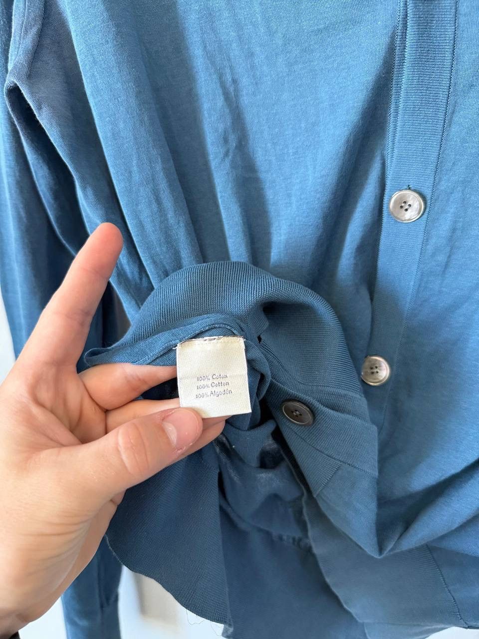 Hermes HERMES COTTON CARDIGAN BLUE SIZE LARGE Size US L / EU 52-54 / 3 - 9 Thumbnail