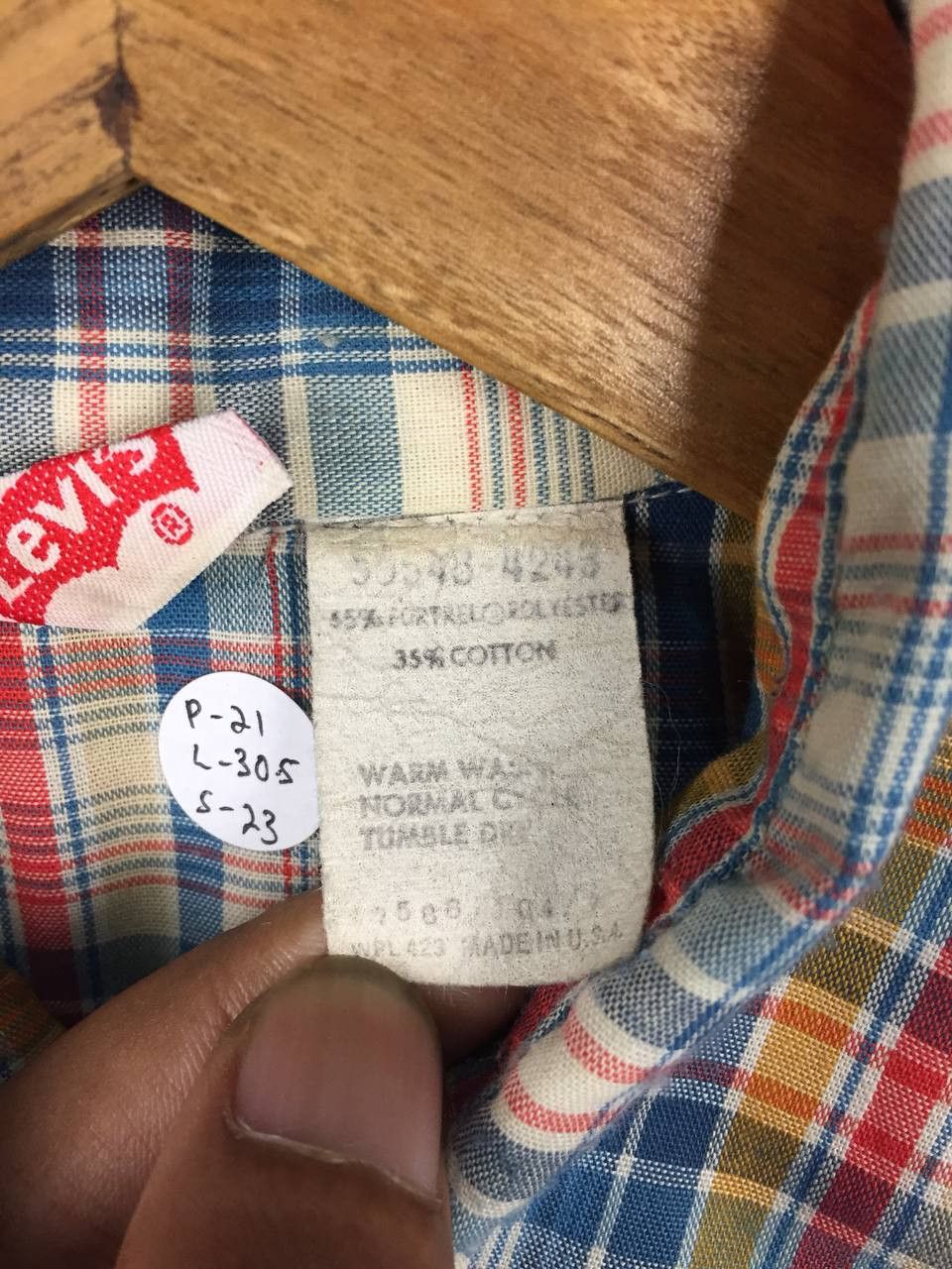 Levi's Vtg 70s Levi’s Made in Usa Western Plaid Snap Button Shirt Size US M / EU 48-50 / 2 - 9 Thumbnail
