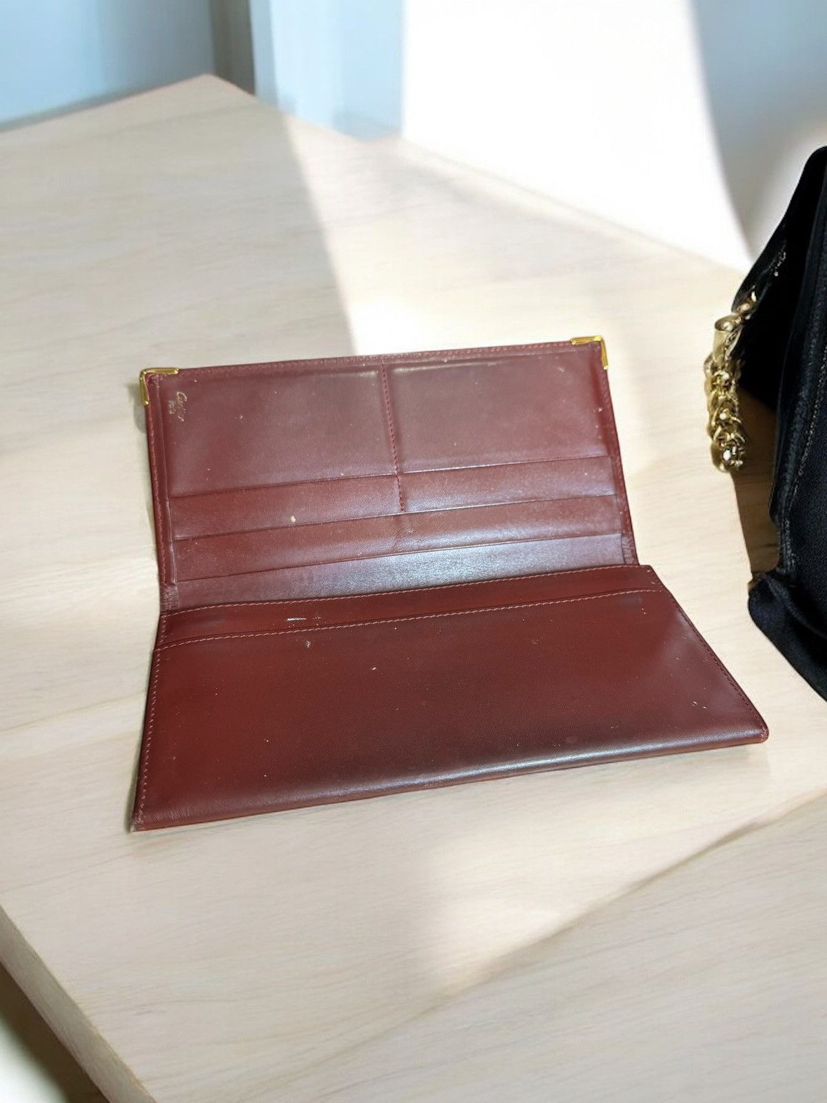 Cartier Cartier Long Wallet Logo Leather Wine Red Brown Women's Size ONE SIZE - 5 Thumbnail