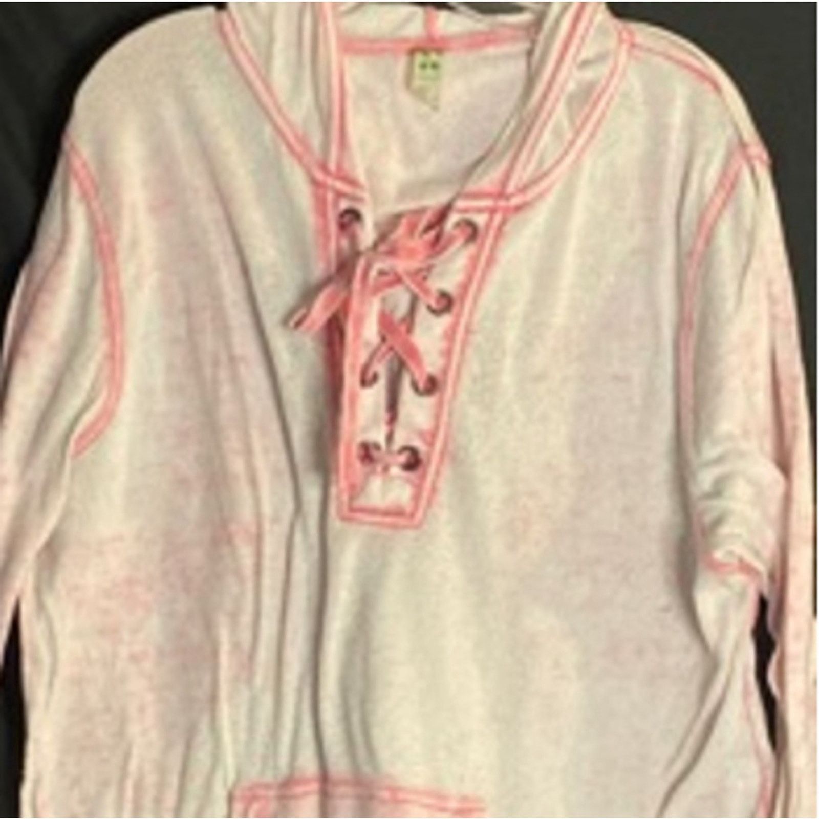Other Coastal Cowgirl Pink Trim Lace-Up Hoodie Green Tea XXL Size XXL / US 16-18 / IT 52-54 - 8 Thumbnail