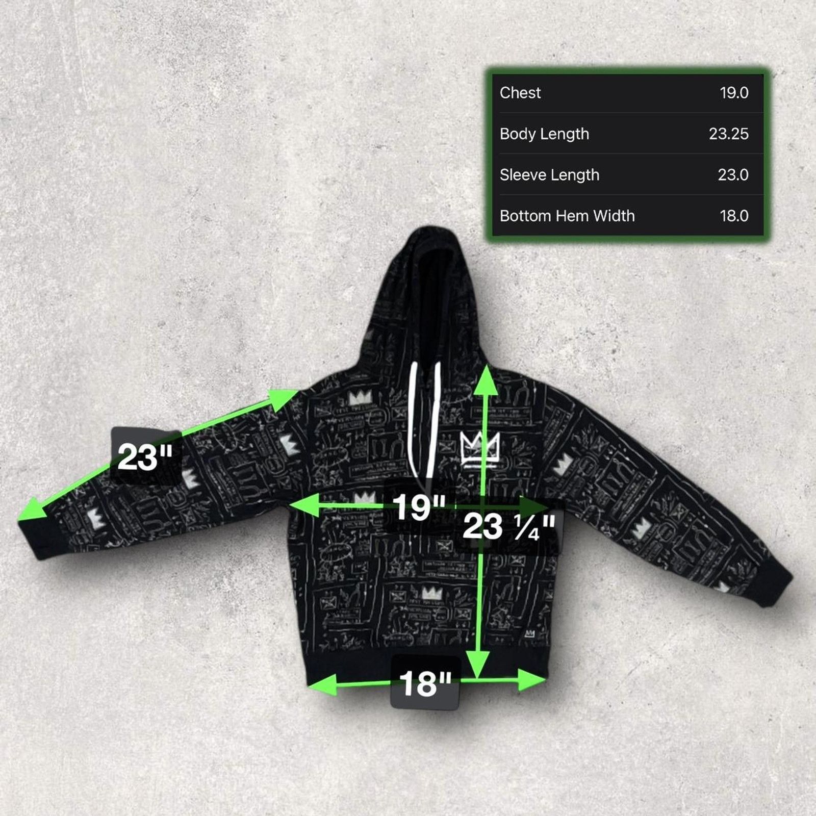 Other Jean-Michel Basquiat All Over Print Black Graphic Hoodie Size US S / EU 44-46 / 1 - 5 Thumbnail