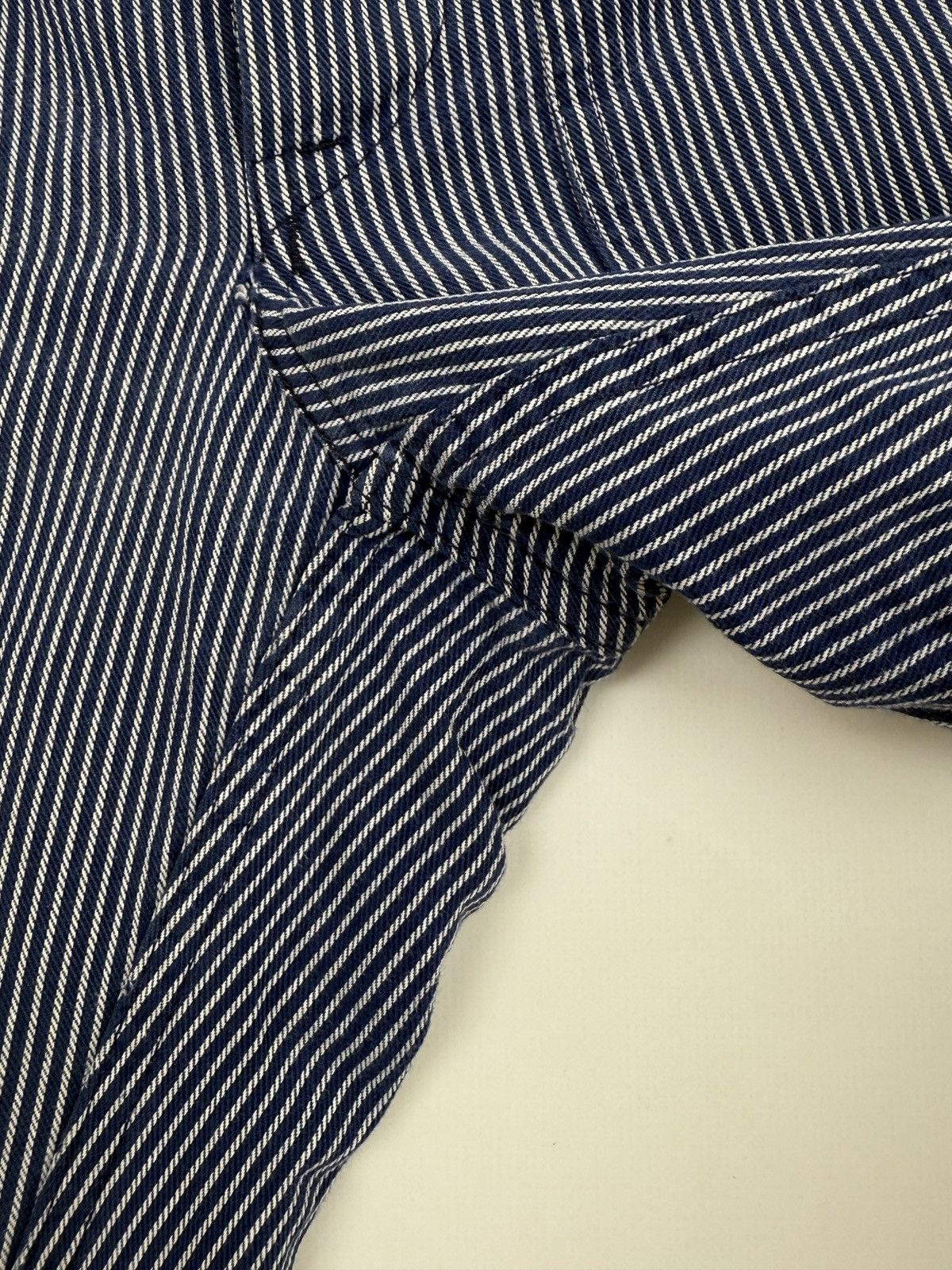 Vintage 1970’s Vintage Distressed Euro Hickory Stripe Work Pants Size US 34 / EU 50 - 6 Thumbnail