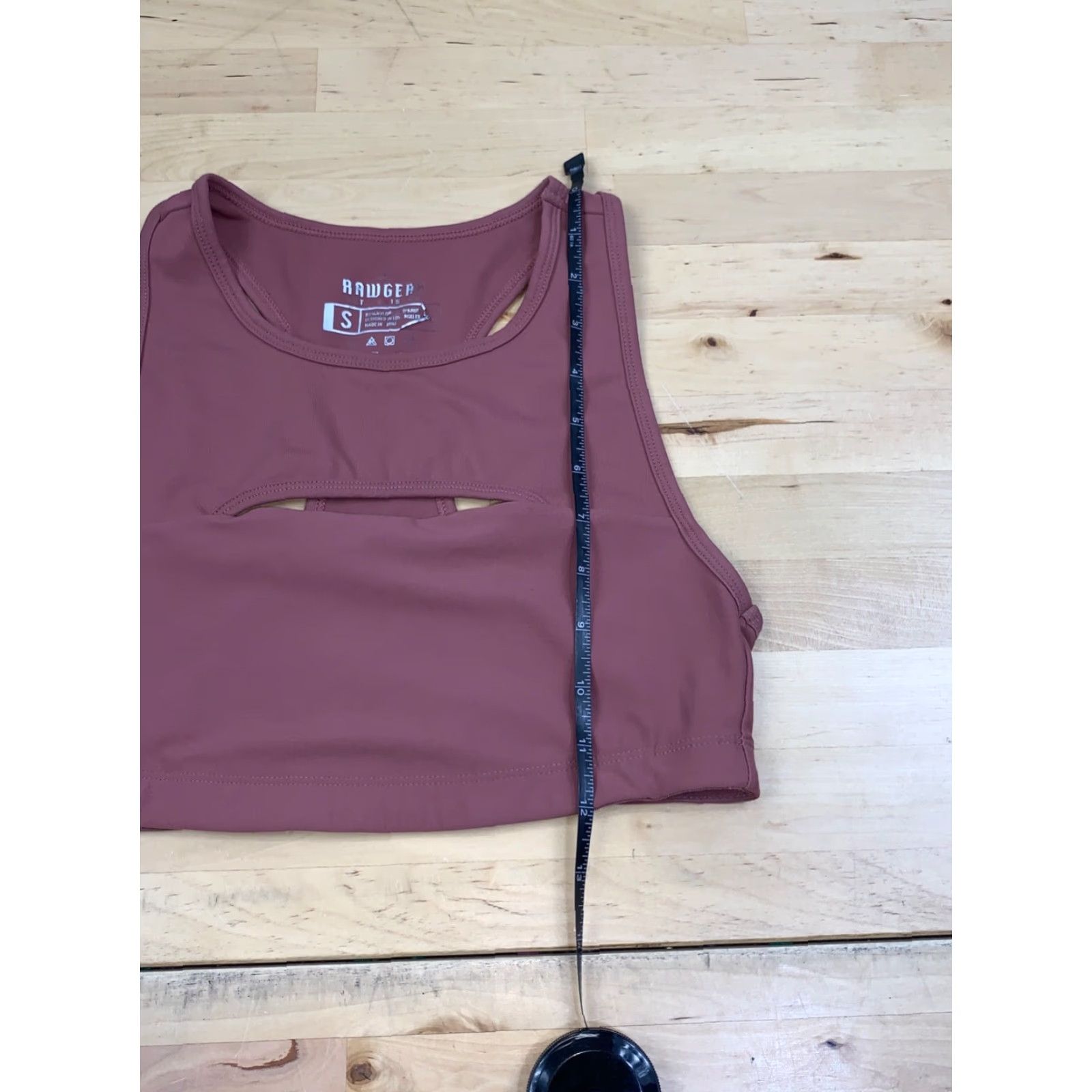 Vintage Raw Gear Womens Tank Cropped Activewear S Plum Sleeveless Racerback | Breathable Quick Dry Moisture Wicking Stretch | Bodybuilding Gym Training Size S / US 4 / IT 40 - 3 Thumbnail