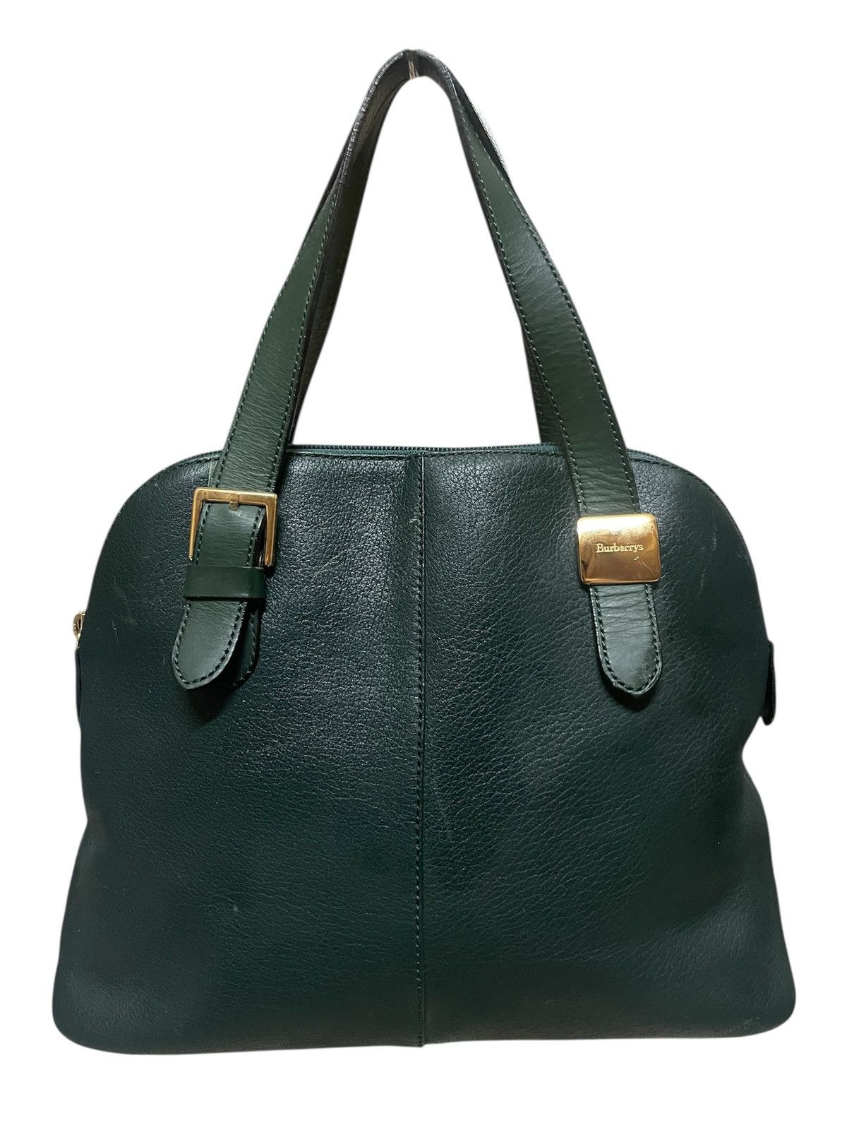 Burberry Vintage Burberrys Nova Check Green Leather Bag Size ONE SIZE - 1 Thumbnail