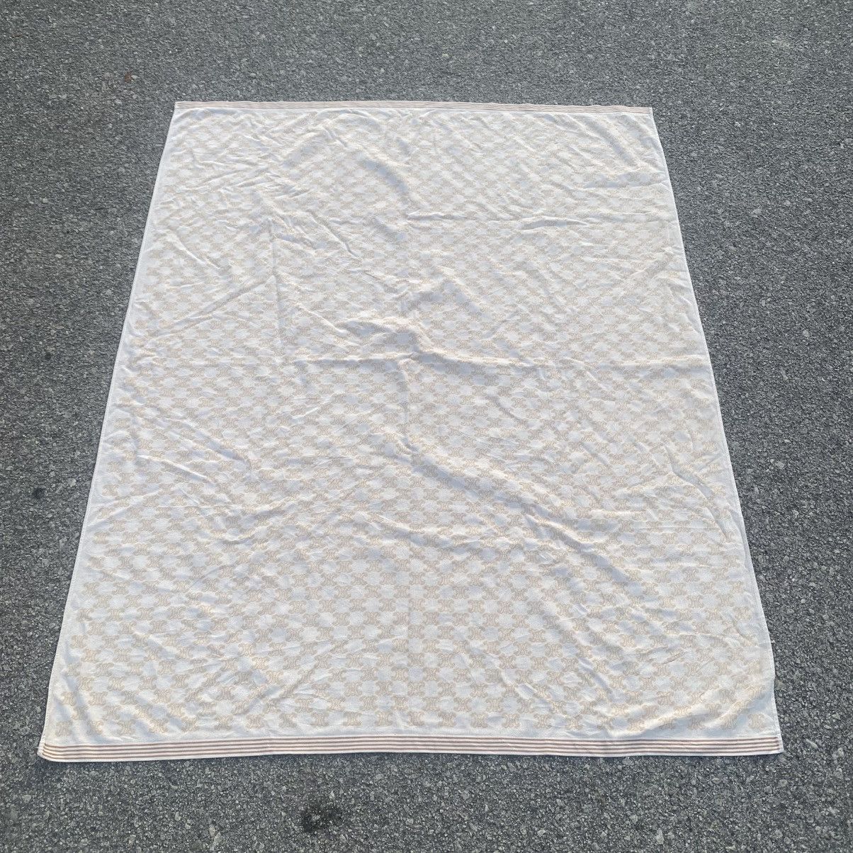Celine CELINE Hedi Slimane Monogram Cotton Blanket Size ONE SIZE - 5 Thumbnail