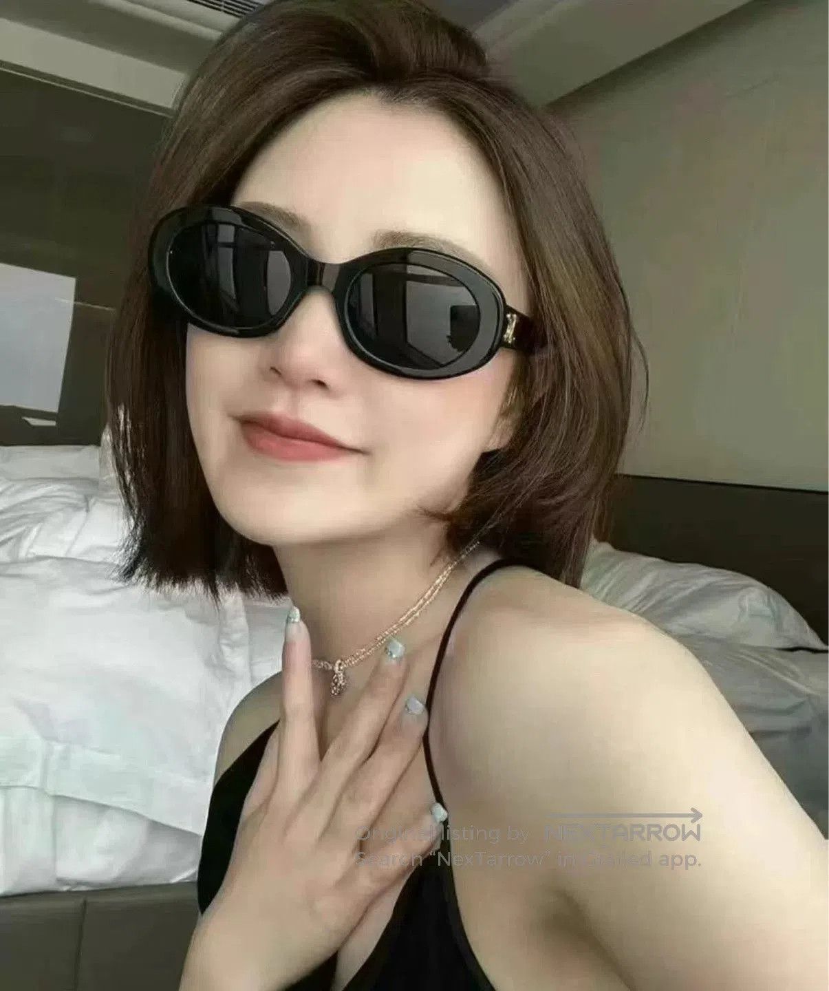 Celine Celine Triomphe Logo Oval Cat-Eye Sunglasses. Size ONE SIZE - 3 Thumbnail
