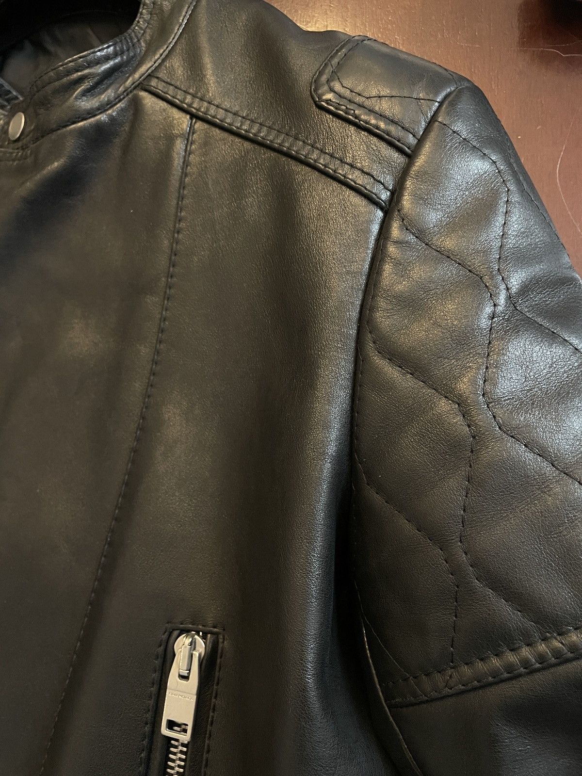 Balenciaga Balenciaga Black Leather Zipper Moto Jacket 40 US 50 EURO Size US M / EU 48-50 / 2 - 9 Thumbnail