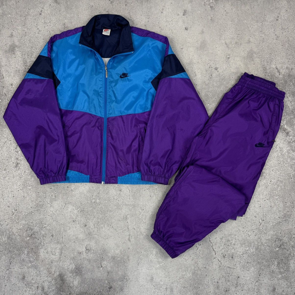 Retro Nike 80s Nylon Multicolor Tracksuit Vintage
