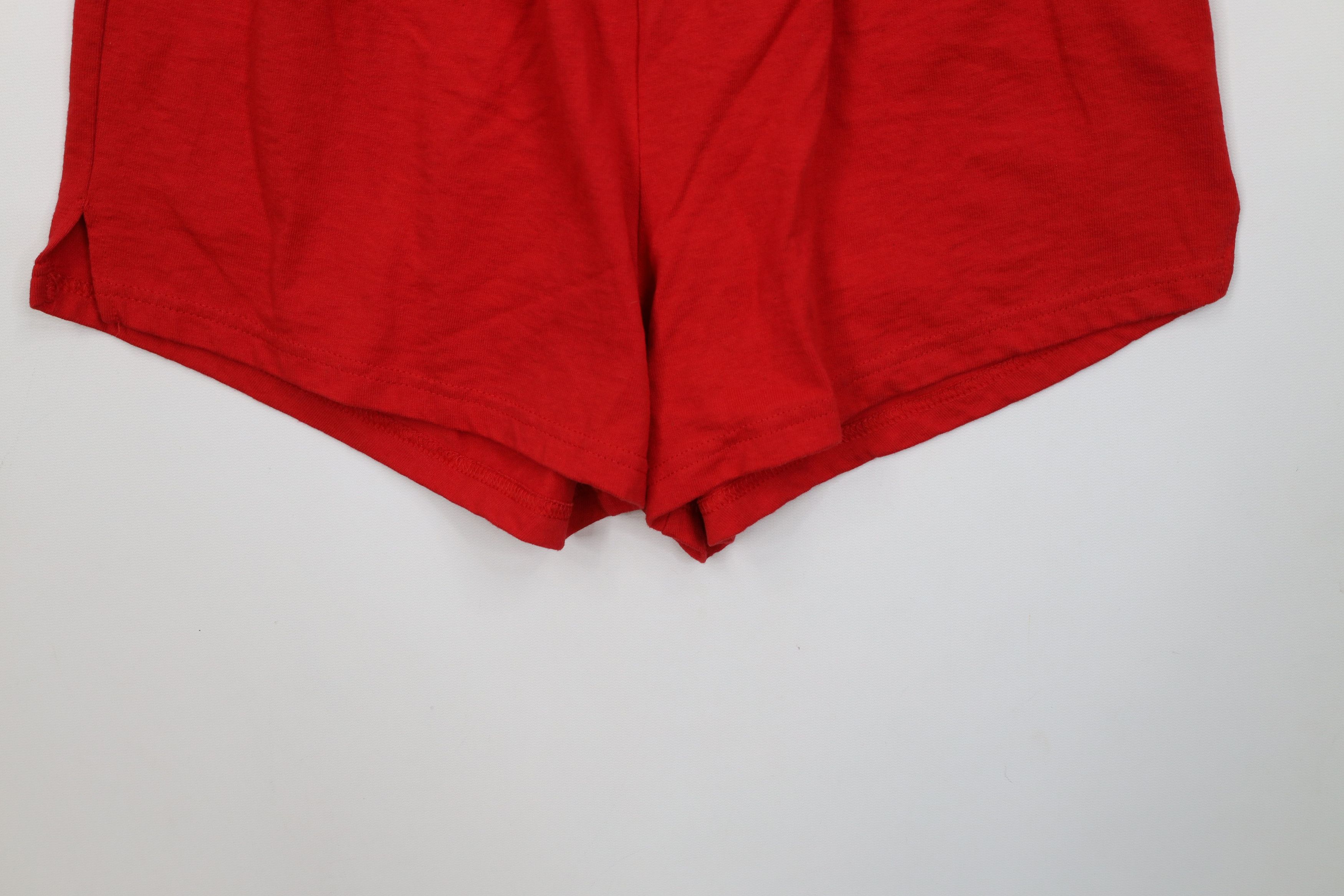 Vintage Vintage 90s Streetwear Faded Blank Hot Short Shorts Red Size 24" / US 00 / IT 34 - 4 Thumbnail