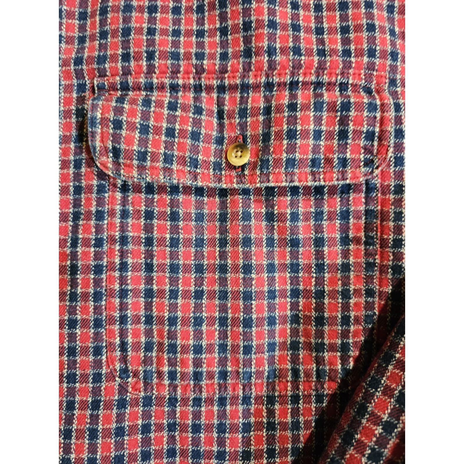 Vintage VINTAGE L.L. Bean Shirt Shacket Plaid Flannel Fleece Lined Mens Large Red/Blue Size US L / EU 52-54 / 3 - 7 Thumbnail
