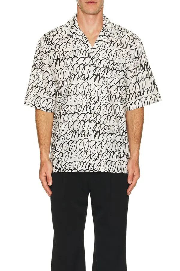 Marni o1w1db11125 Short Sleeve Shirt in White Size US S / EU 44-46 / 1 - 3 Thumbnail